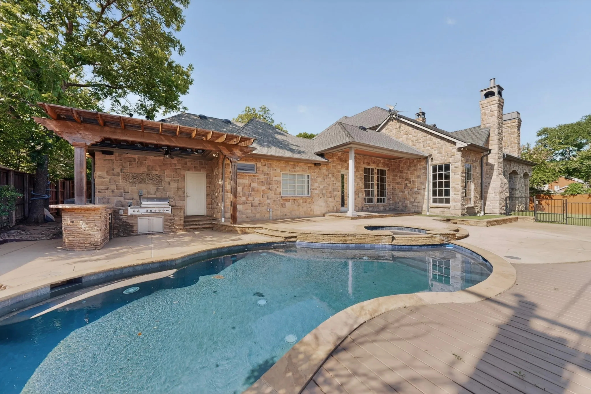 Heated pool and spa