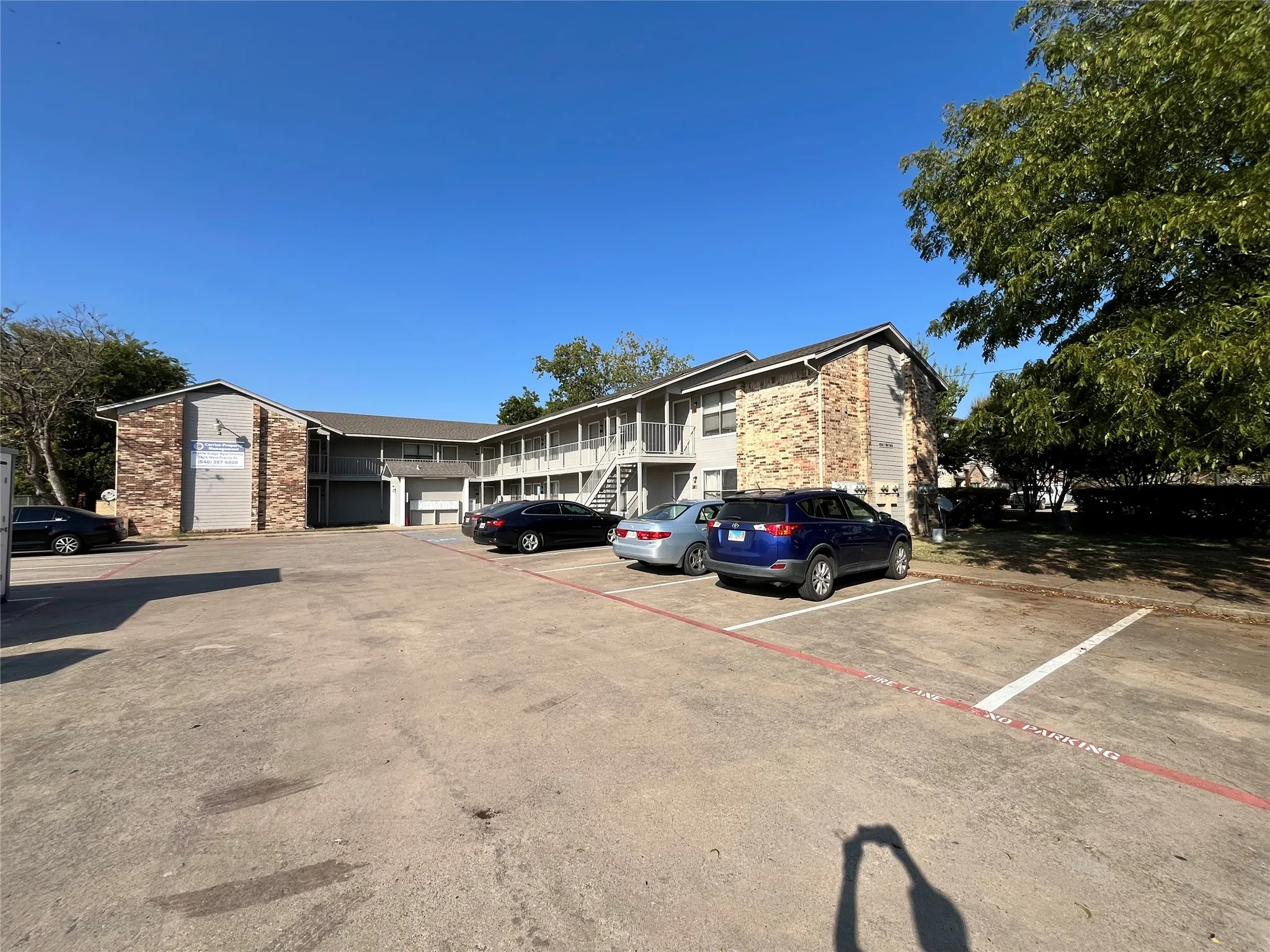 Here is a view of the front parking lot.