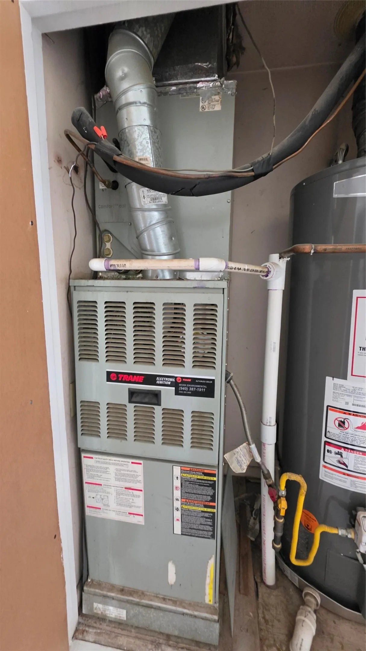 Central HVAC with Gas Furnace TRANE