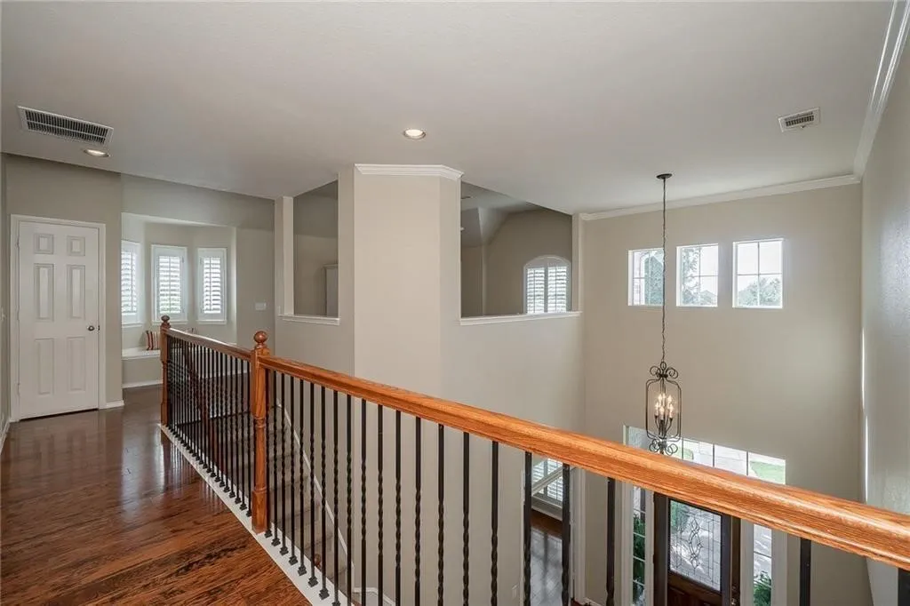 upstairs