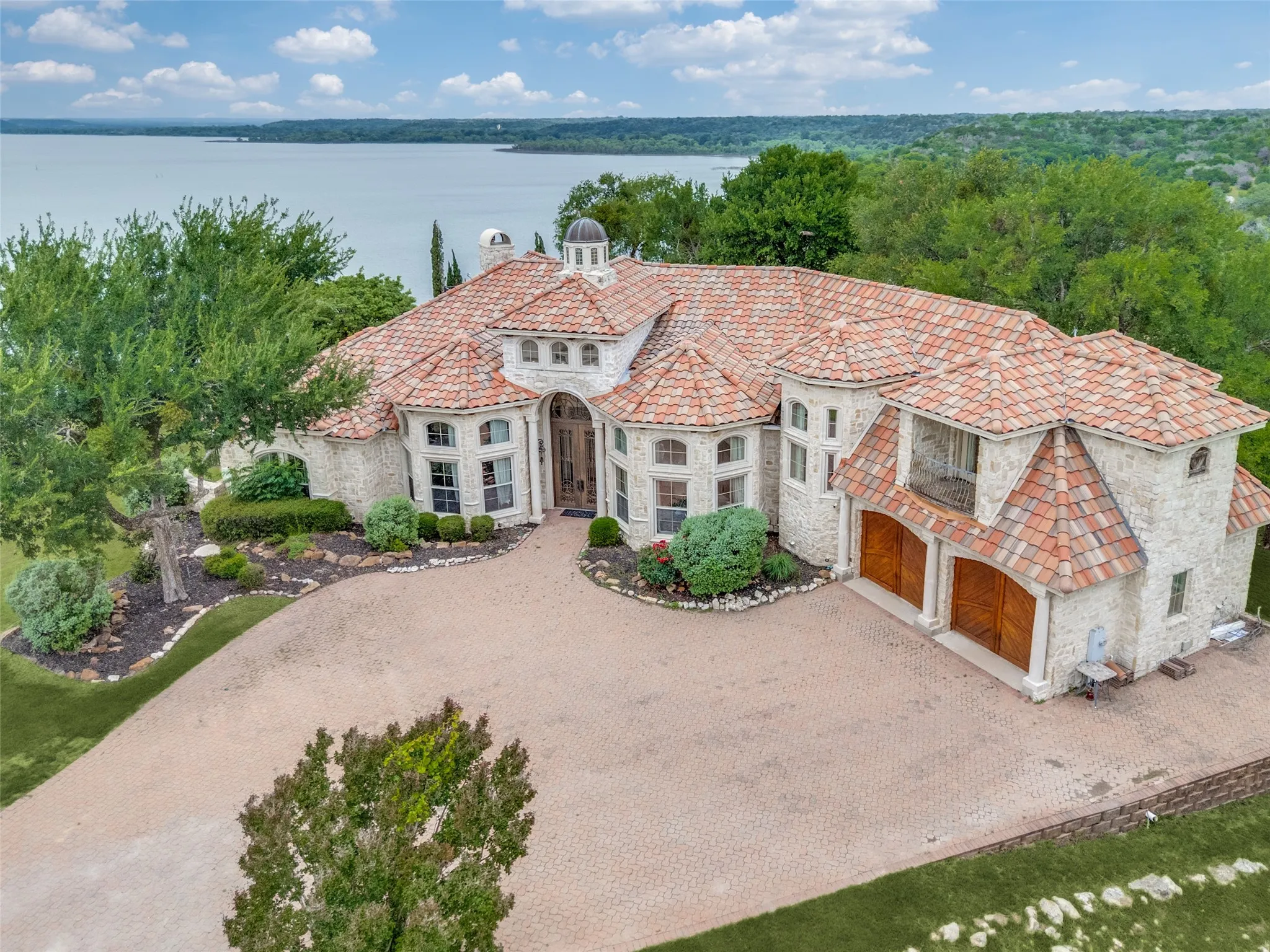 Aerial view of the home