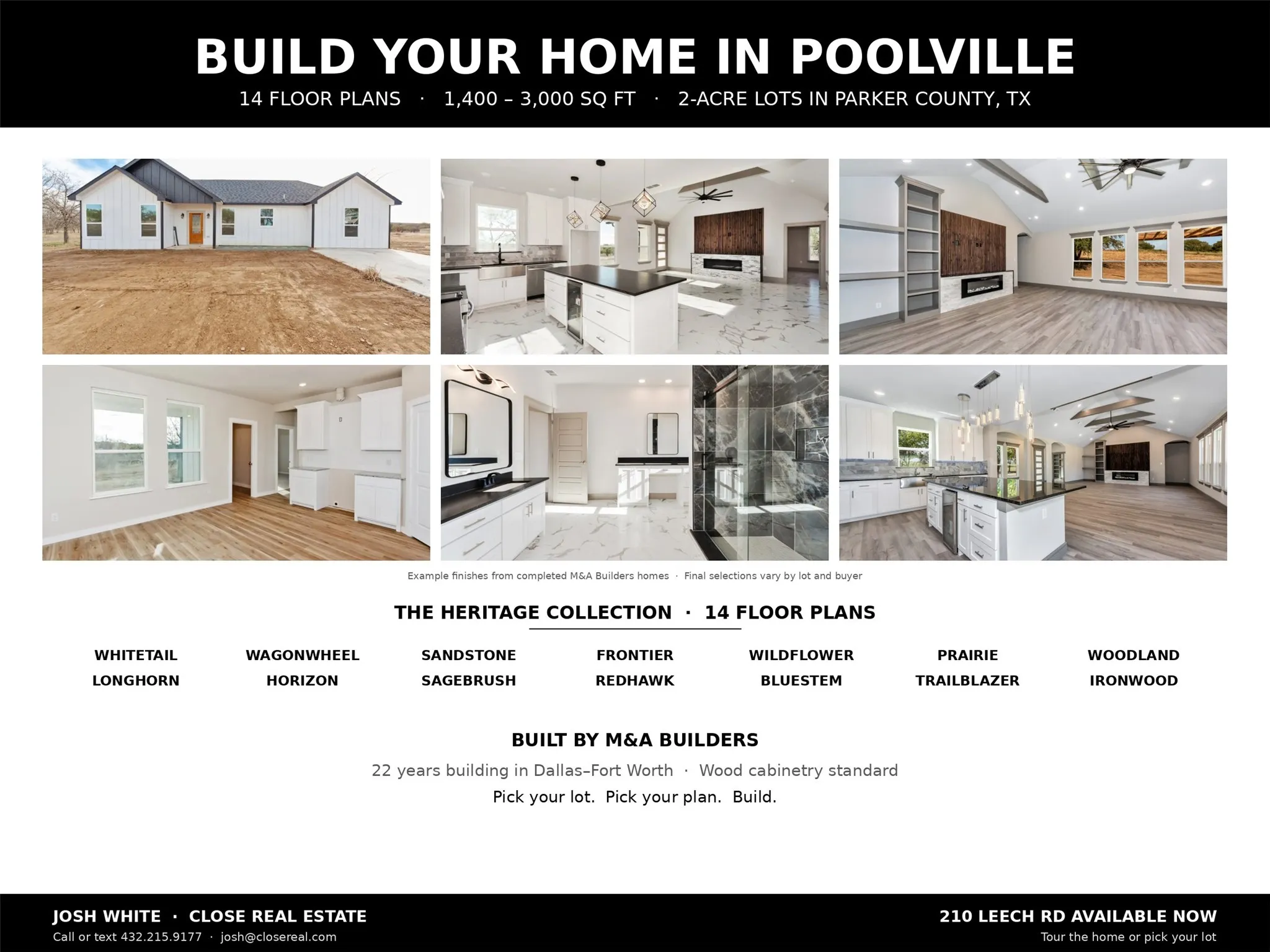 Single Family Residence For Sale in Parker County , 210 Leech Road, Poolville, Texas 76487, 3 Bedroom, 2 Bathroom, Garage spaces, 1,900 Sqft, built in 2026, mls#21270401, Real Estate Agent in Poolville, Homes For Sale in Parker county, Homes For Sale in Poolville, Realtor in Poolville Texas, Real Estate Brokerage Independent Realty Texas, Luminita Cordes Realtor