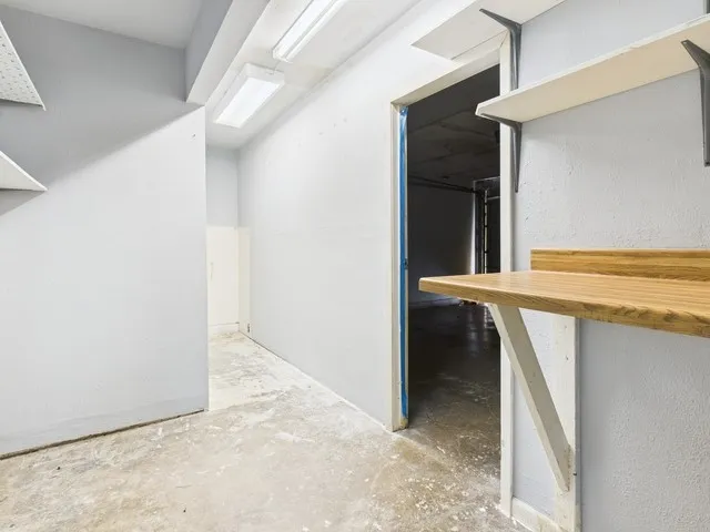 View of below grade area
