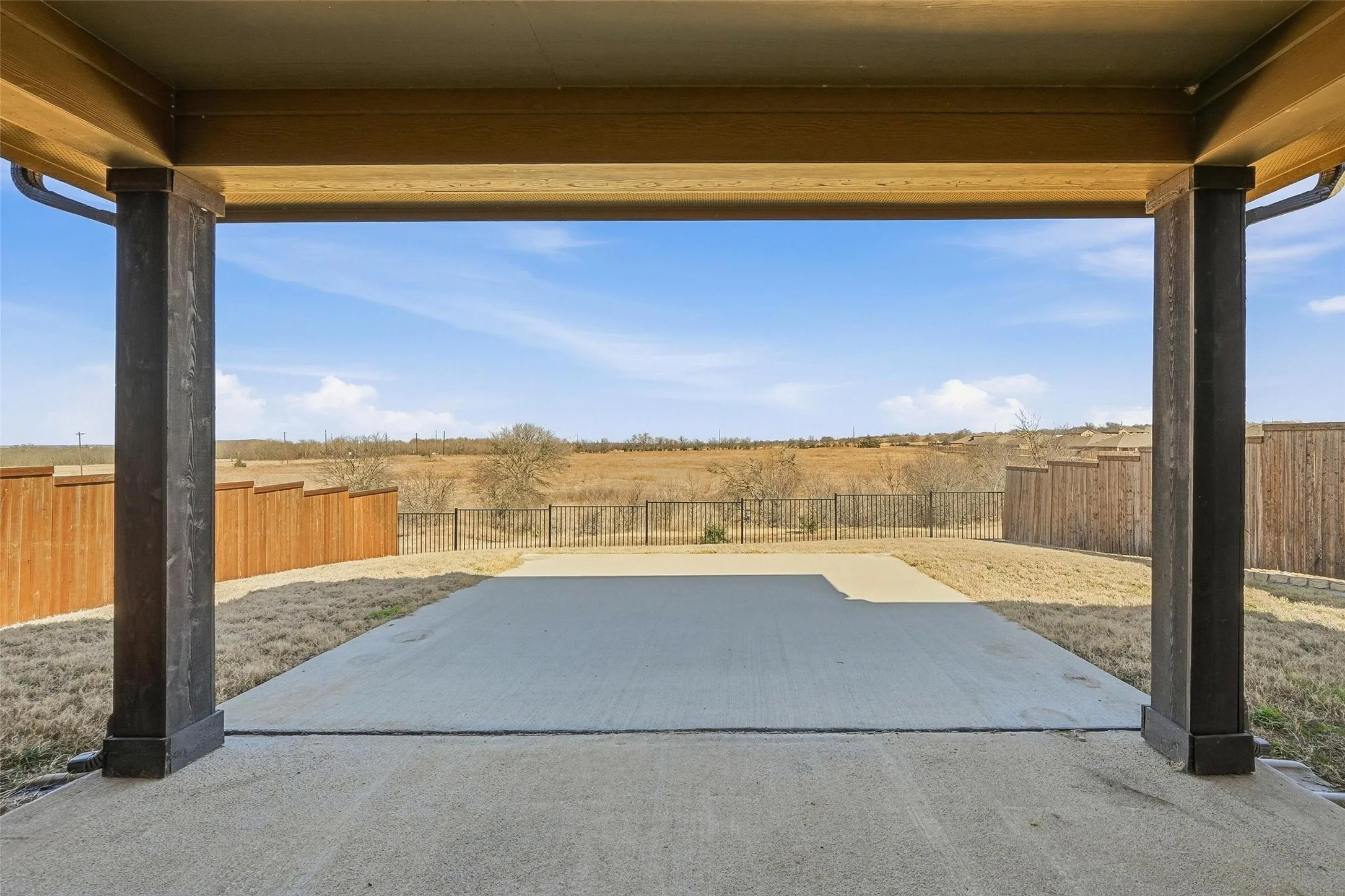 Covered patio perfect for morning coffee or entertaining