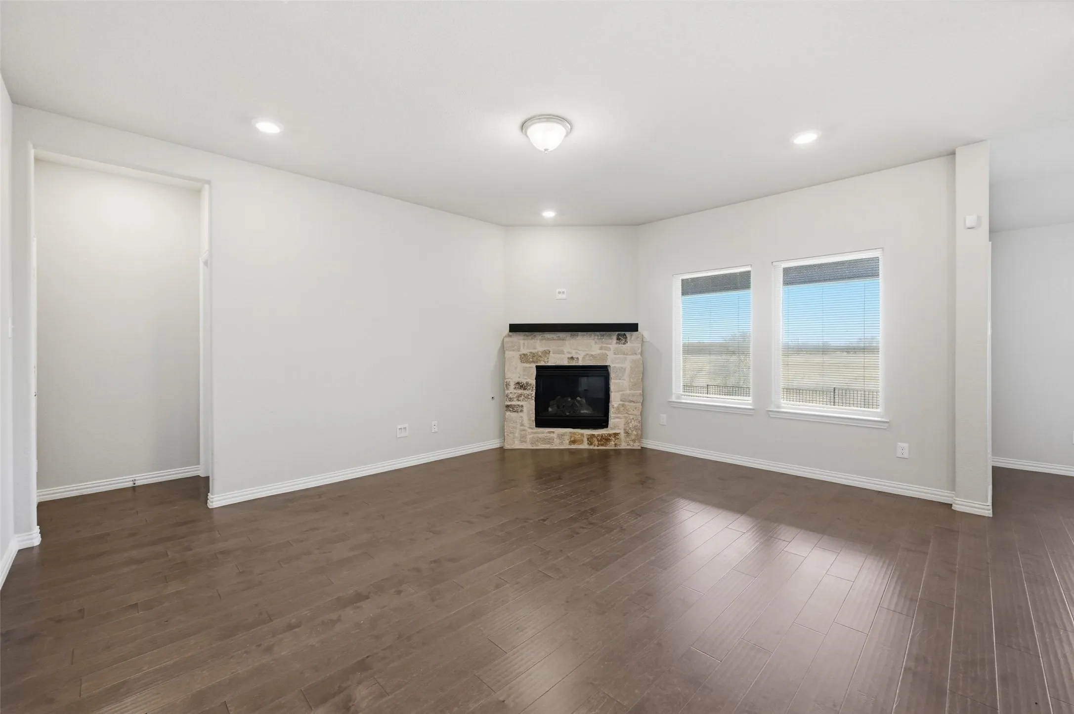 Fireplace perfect for those chilly TX nights