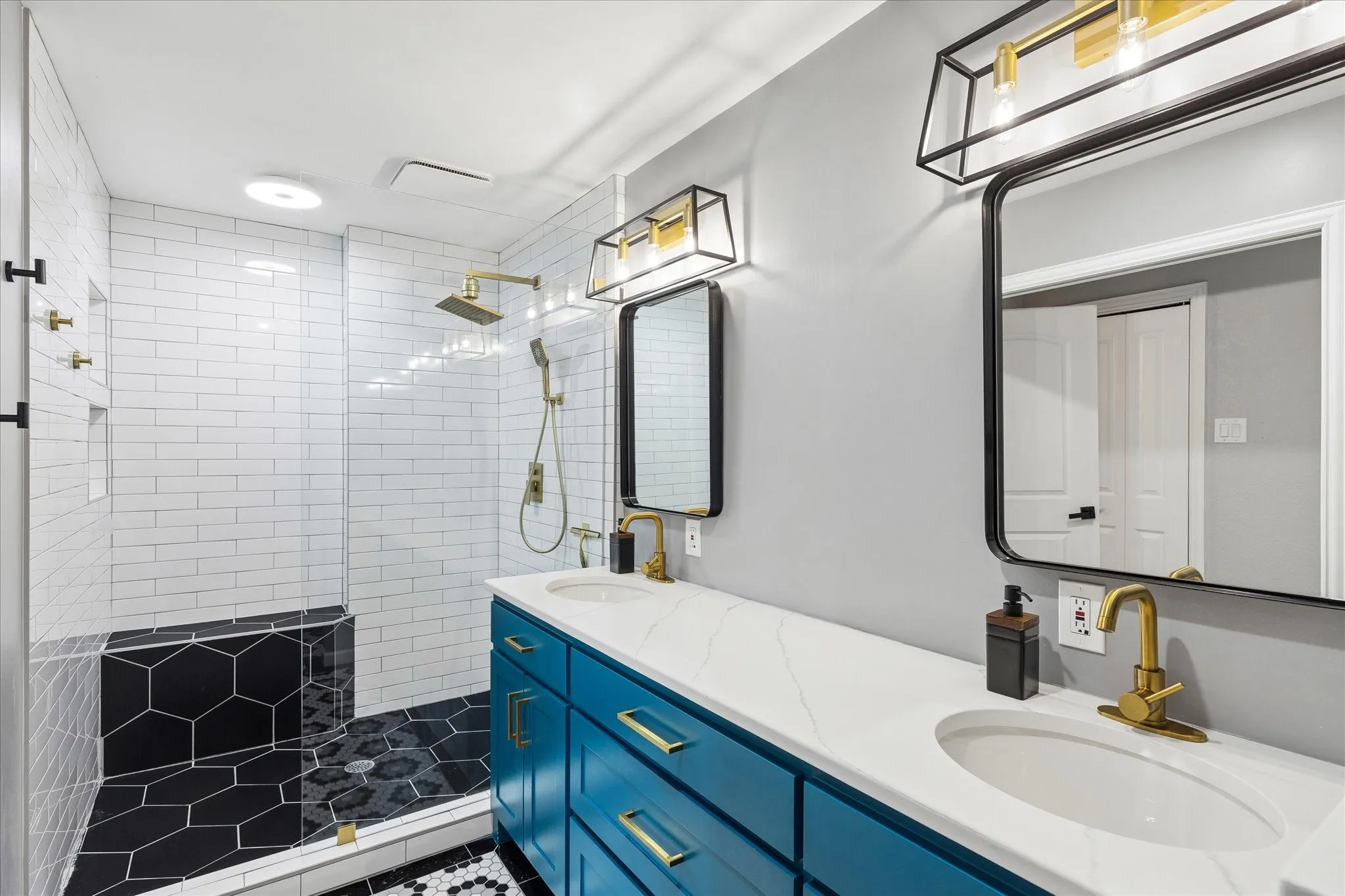 Primary bathroom with walk-in shower