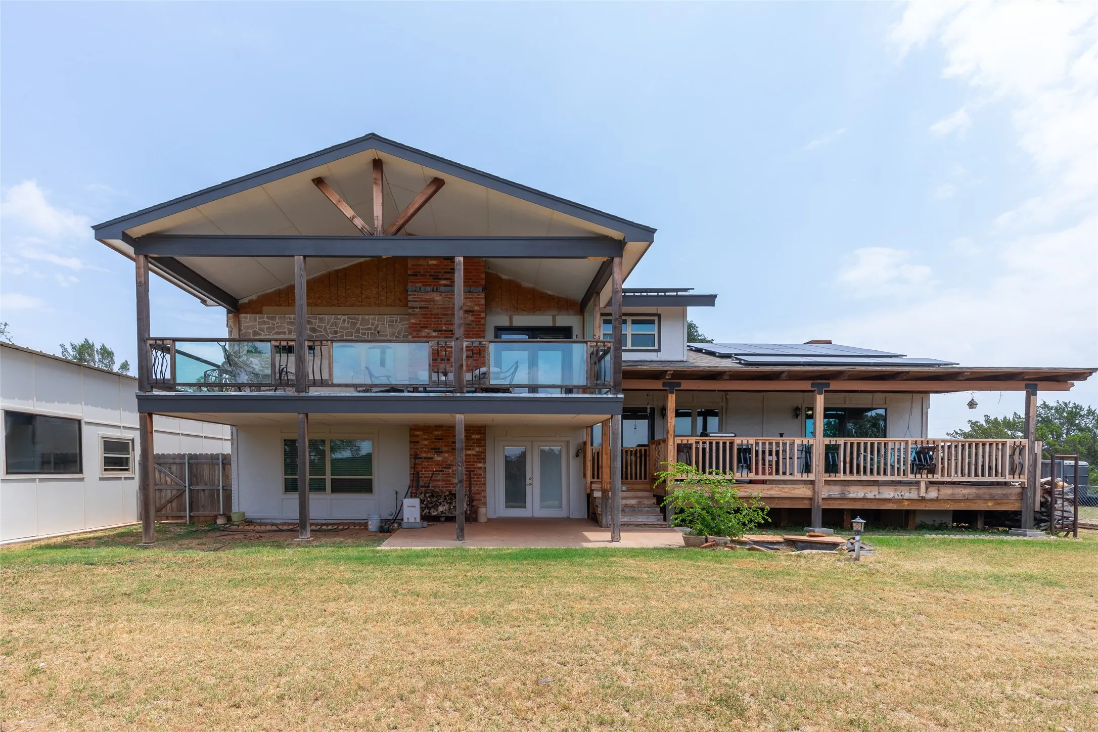 So many ways to enjoy the views, entertain and still have room for the backyard games and activities.
