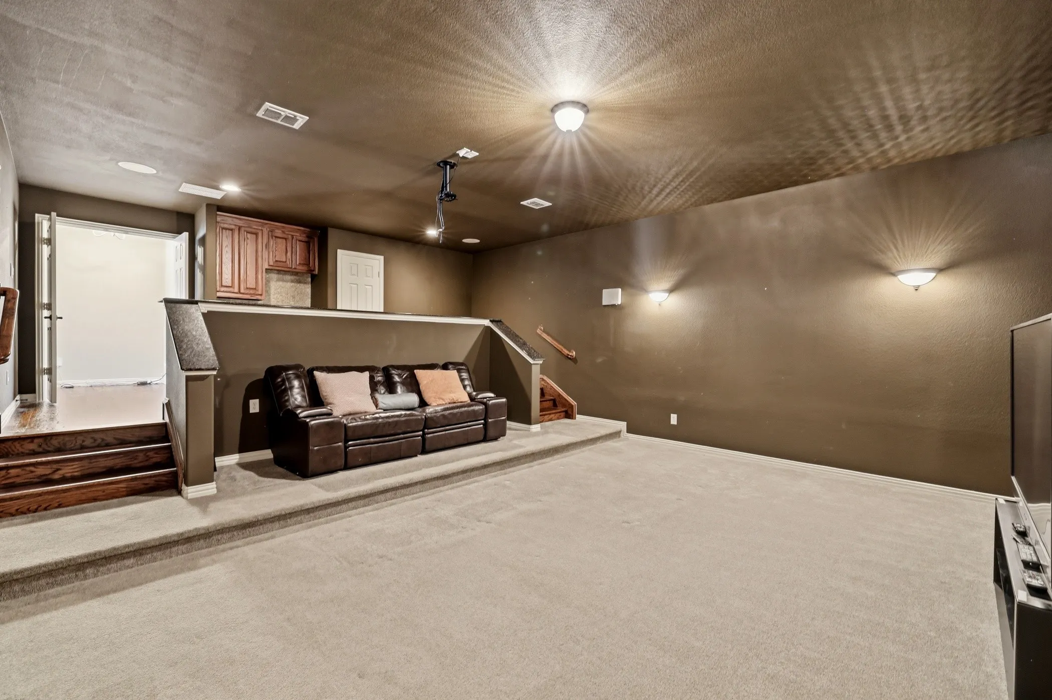 HUGE upstairs media room!