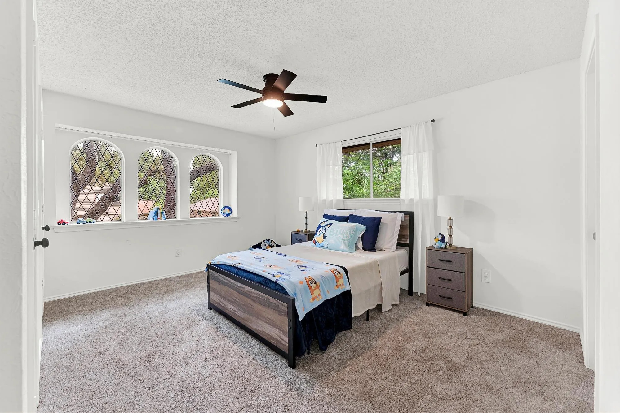 Lots of natural light shows how much space this room has to offer.