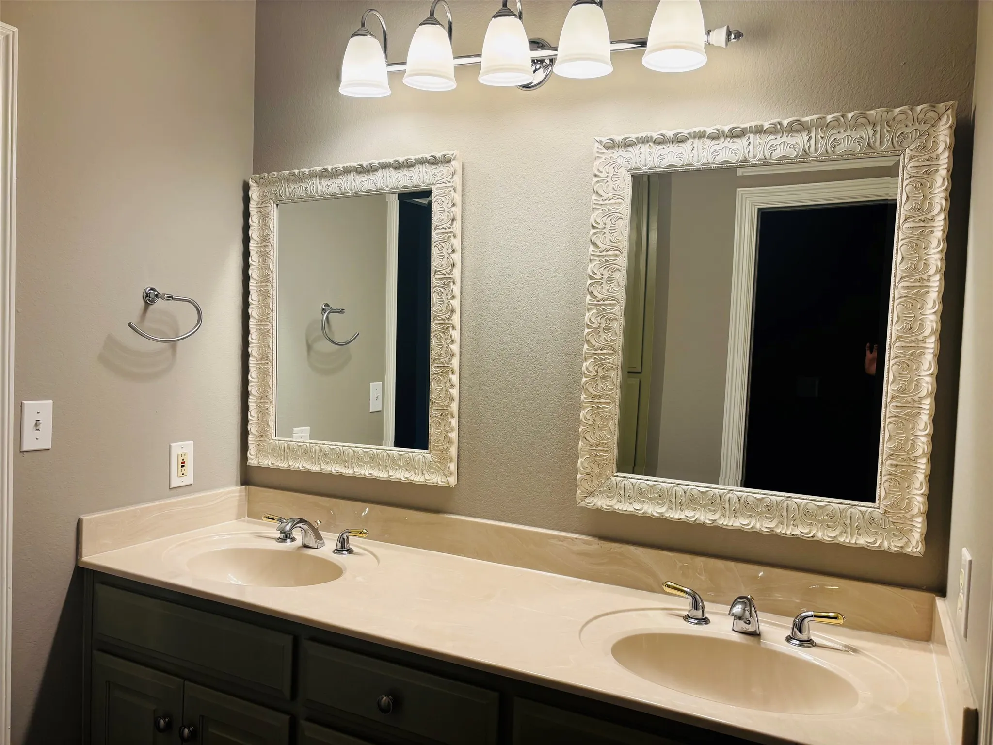 2nd Full Bath with Dual Sinks and Tons of Storage and has Pocket door access into Bedroom #2