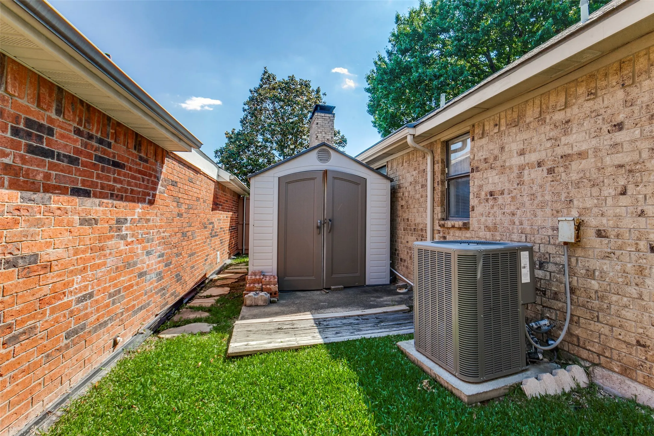 Side yard area with Shed