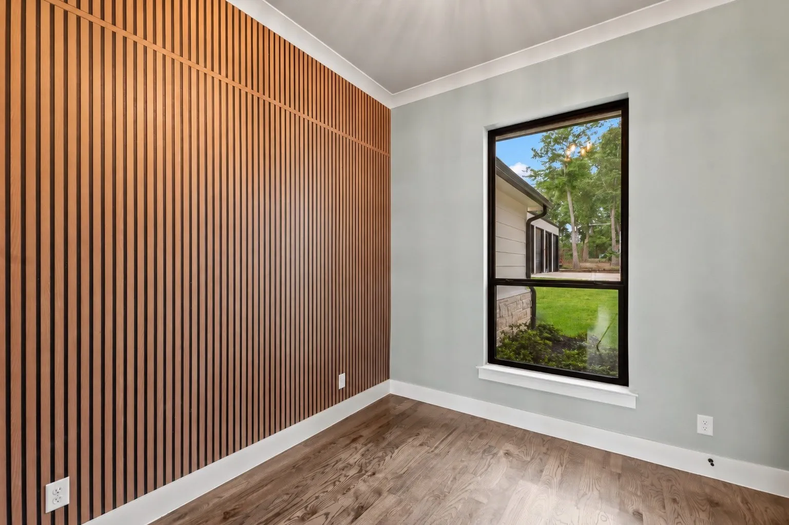Thoughtfully designed office with French doors and natural light and views from both waterfront and front-facing windows