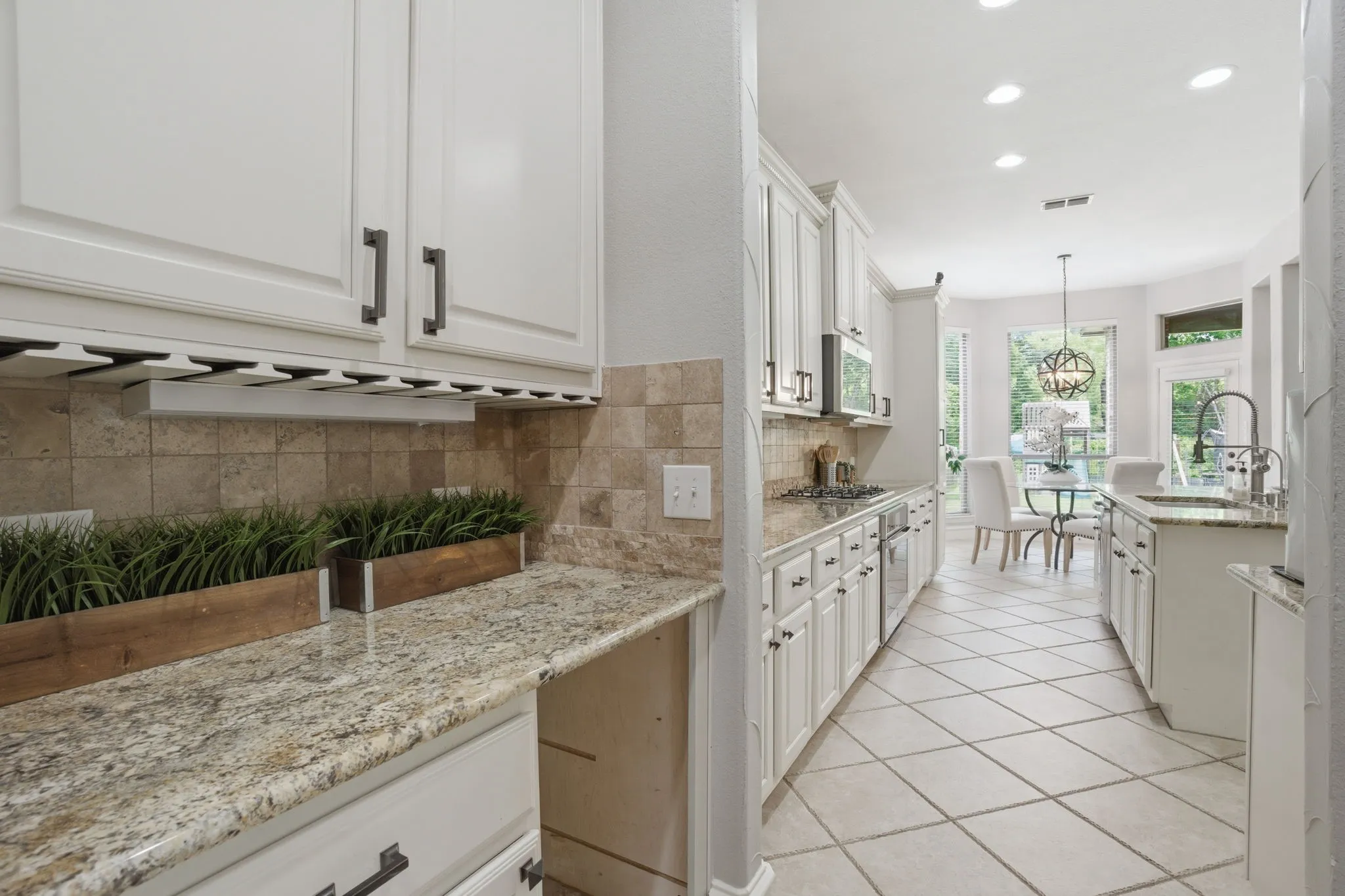 Additional coffee bar area adjacent to large walk in pantry
