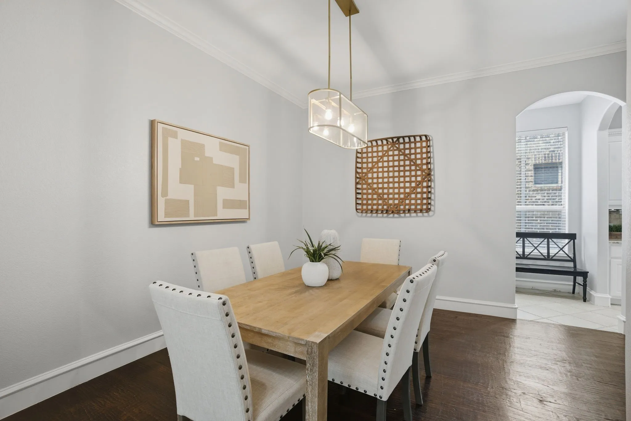 Welcoming formal dining area