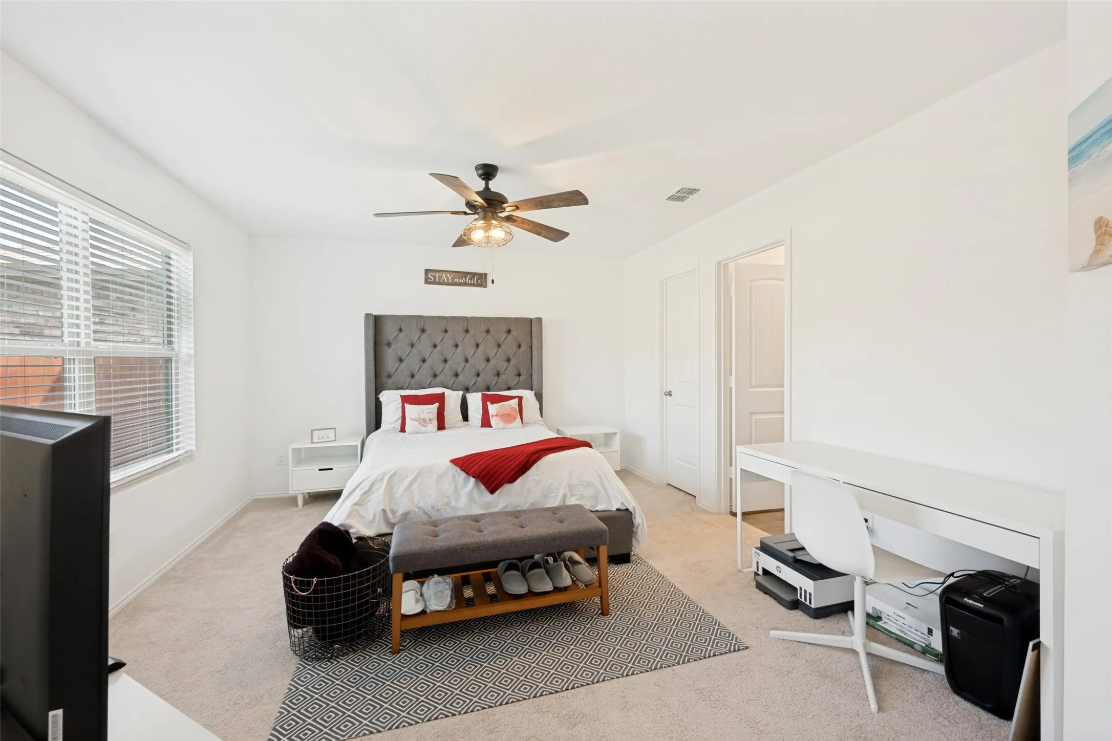 Generous bedroom DOWNSTAIRS w ensuite Bath can act as a Second Primary!
