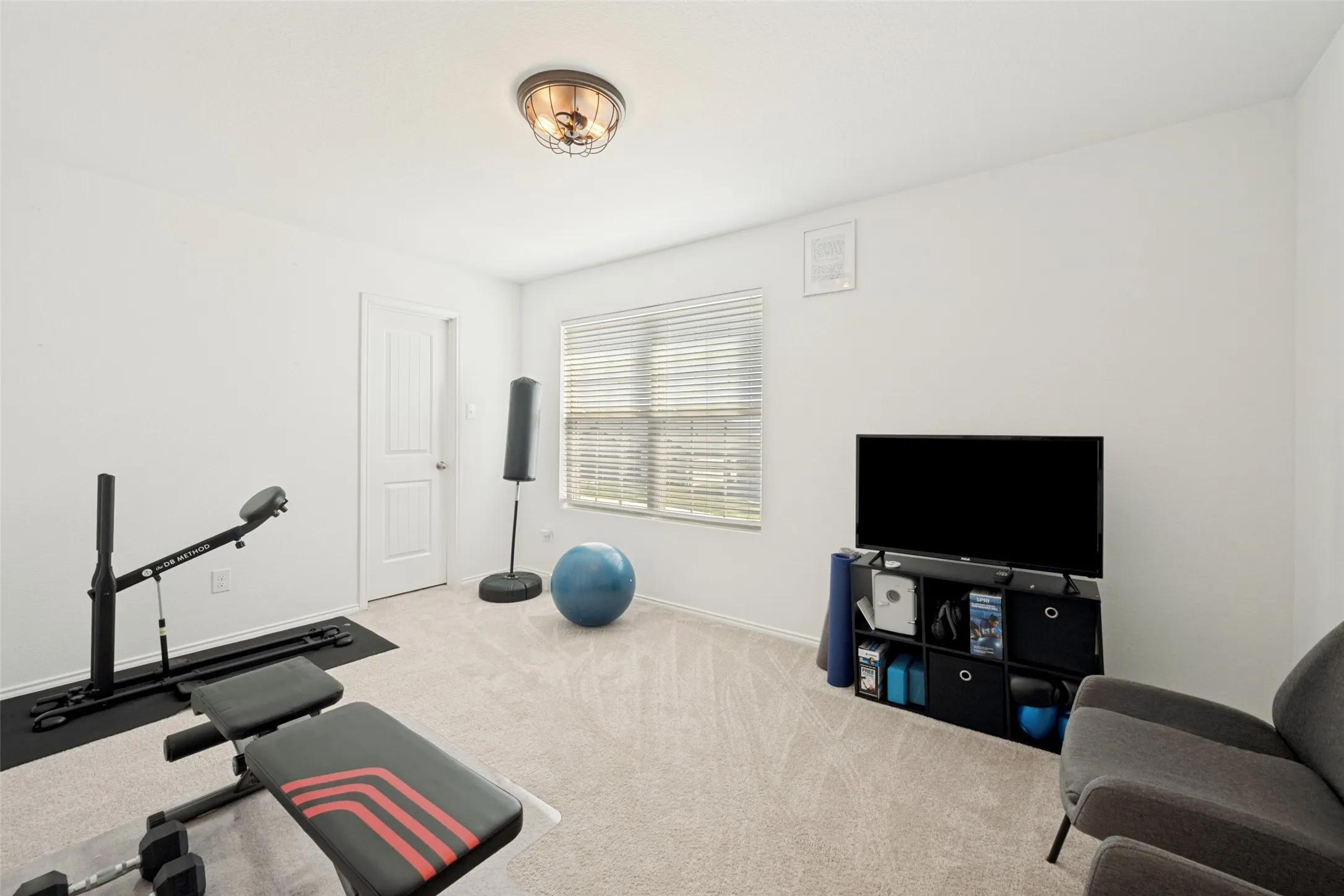 4 bedrooms or use as a flex space or fitness studio.