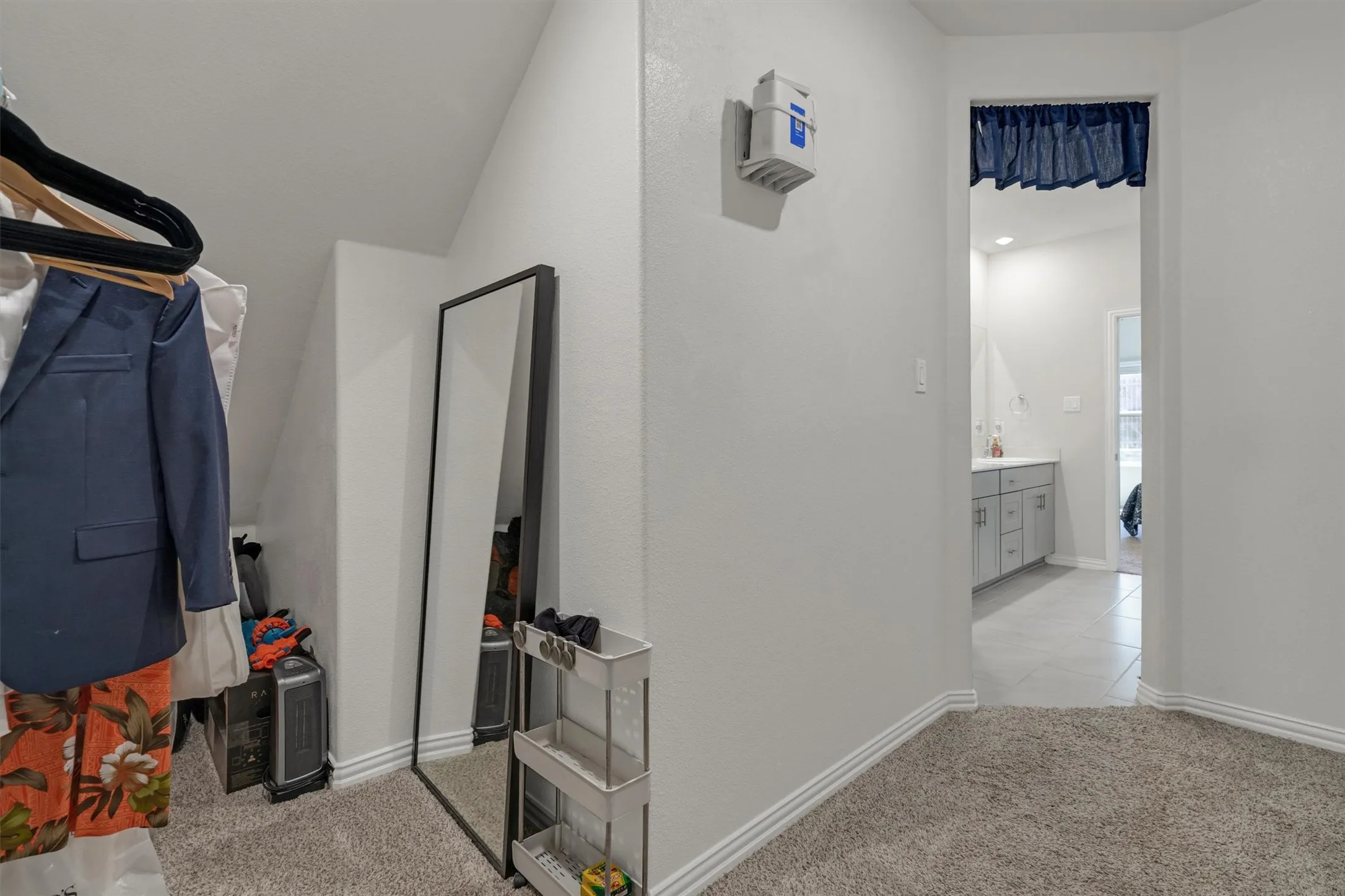 Extra storage space in primary closet