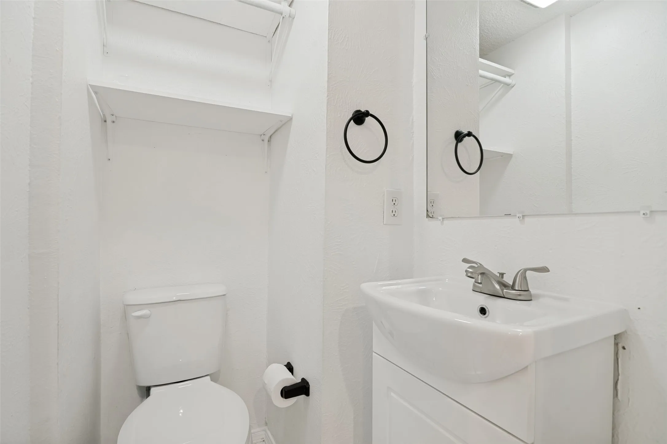 half bath off family room