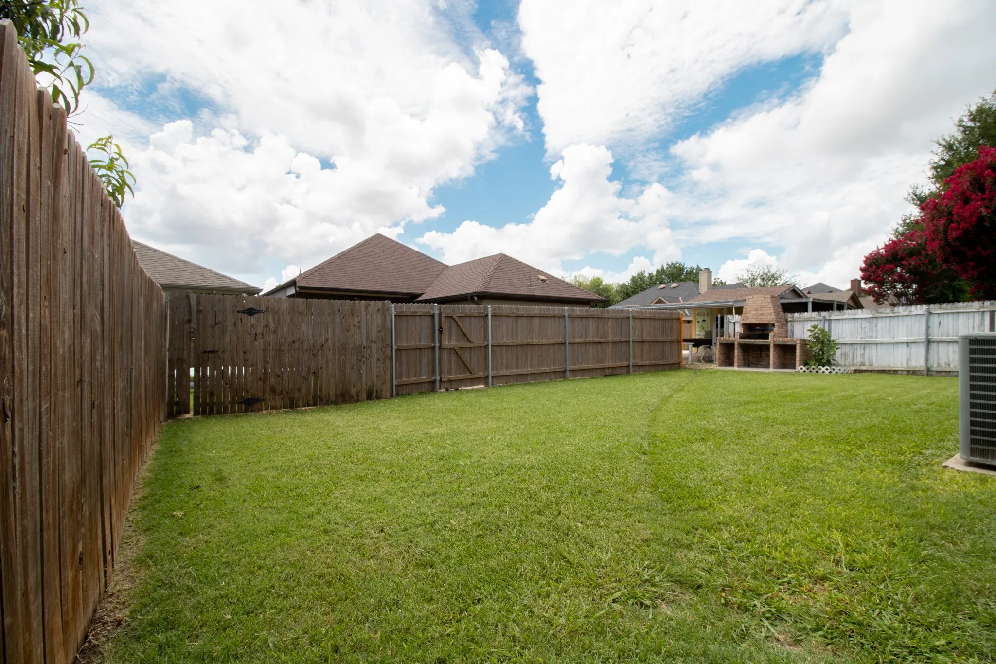 Backyard with grill