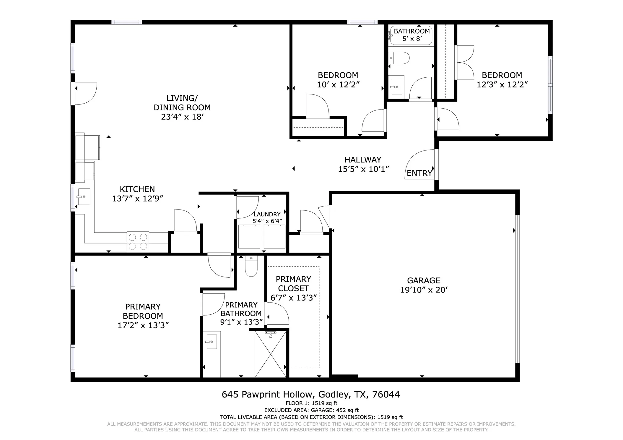 Single Family Residence For Sale in Johnson County , 645 Pawprint Hollow, Godley, Texas 76044, 3 Bedroom, 2 Bathroom, 2 Garage spaces, 1,519 Sqft, built in 2023, mls#21272675, Real Estate Agent in Godley, Homes For Sale in Johnson county, Homes For Sale in Godley, Realtor in Godley Texas, Real Estate Brokerage Independent Realty Texas, Luminita Cordes Realtor