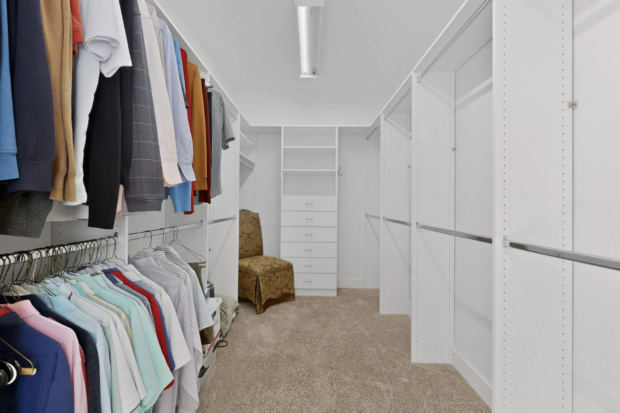 Spacious closet in Primary bathroom.