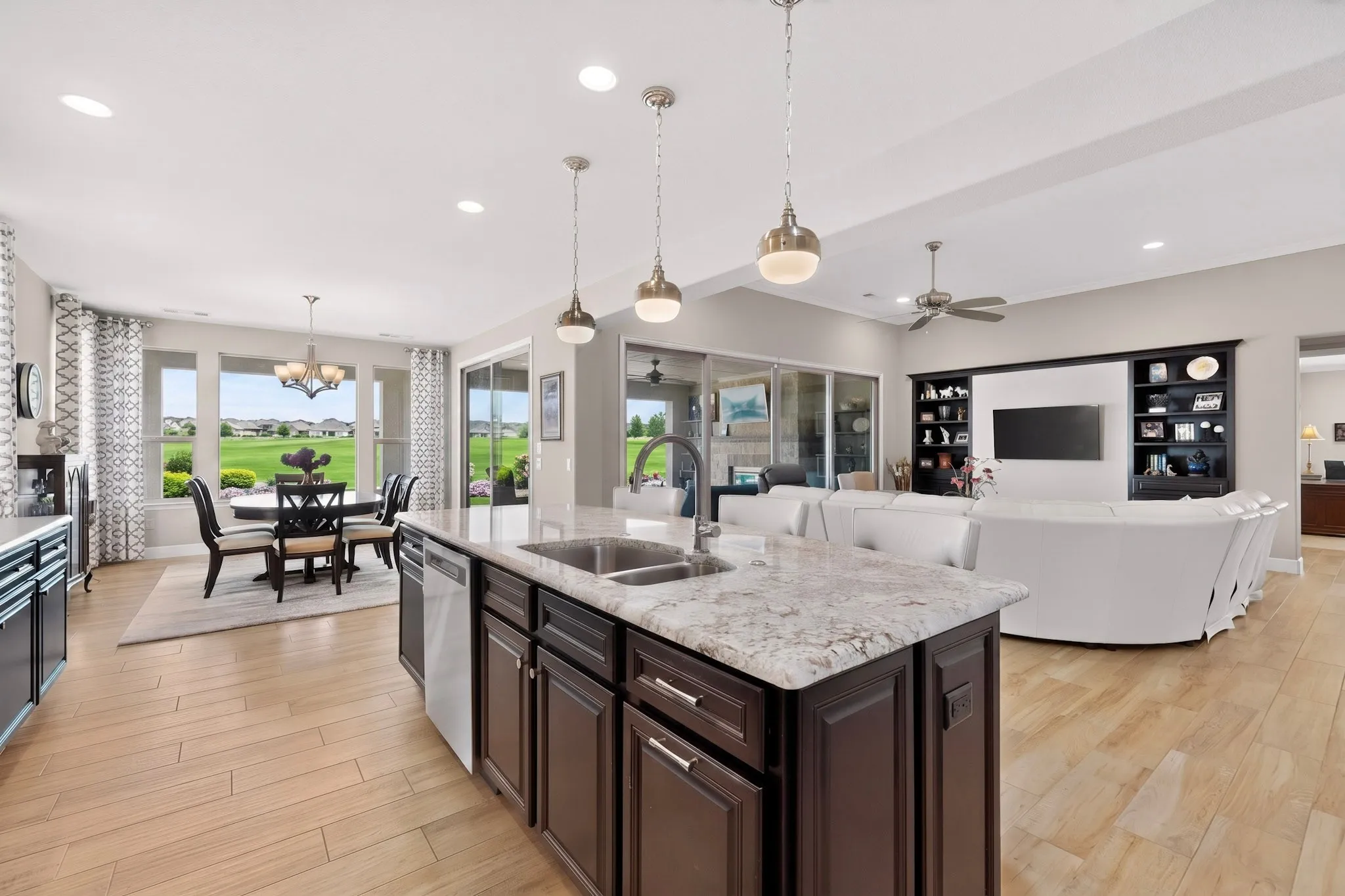 Views to outside from Kitchen.