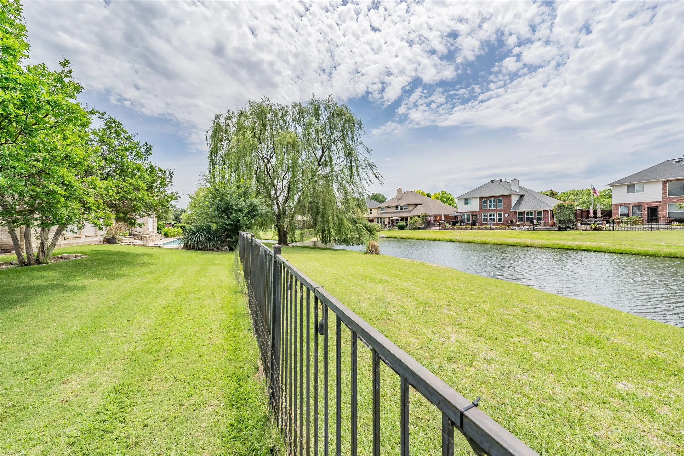 back yard canal view