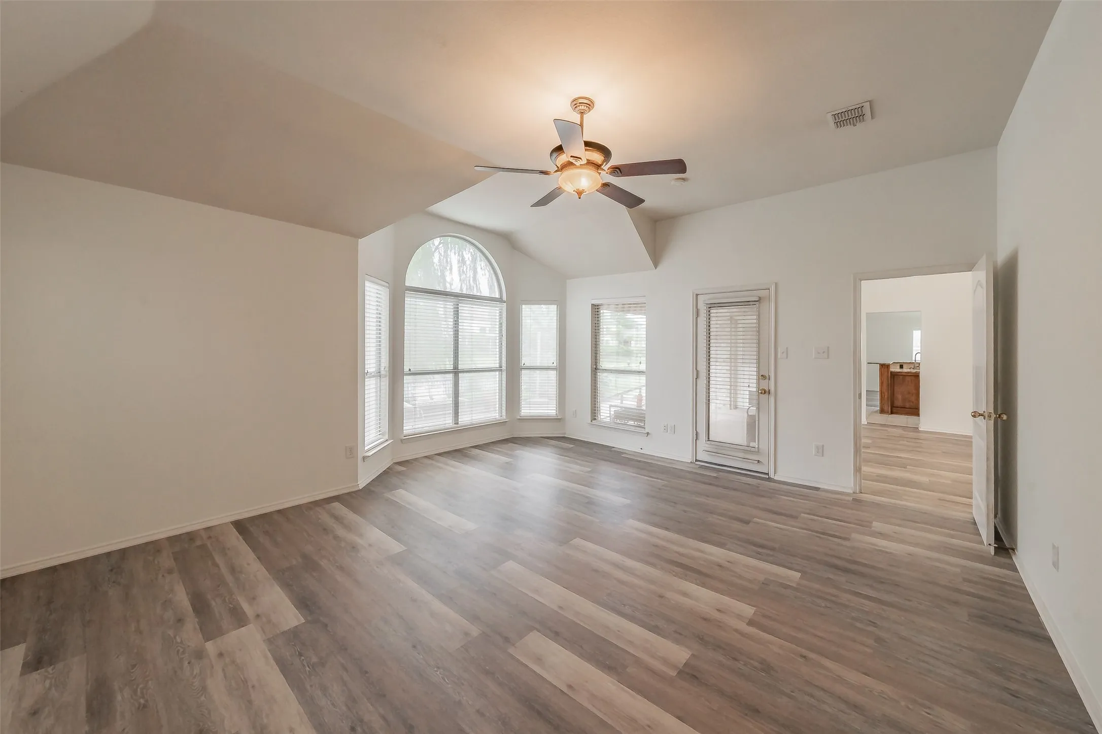 Master bedroom and sitting area