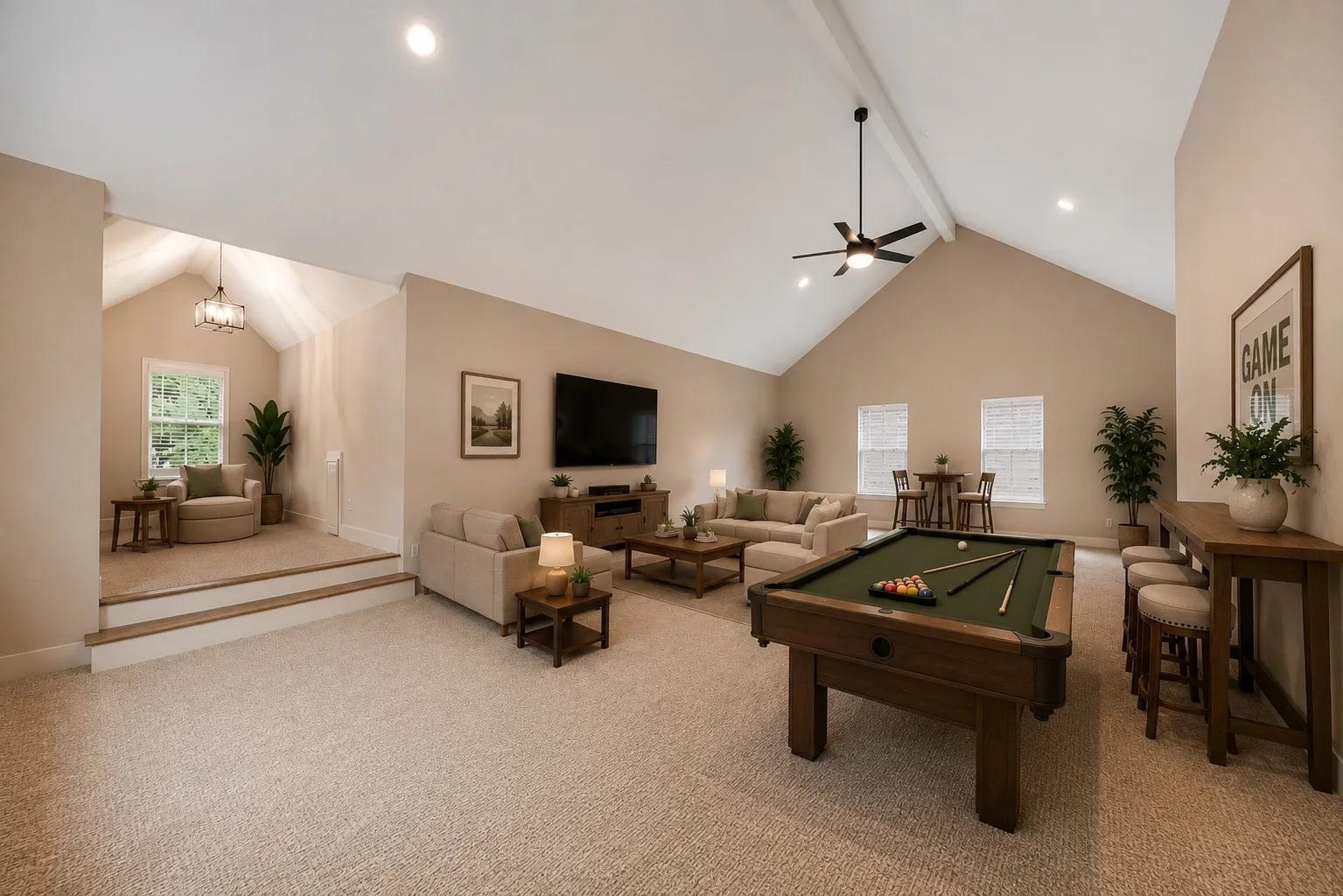 Virtually Staged Game Room