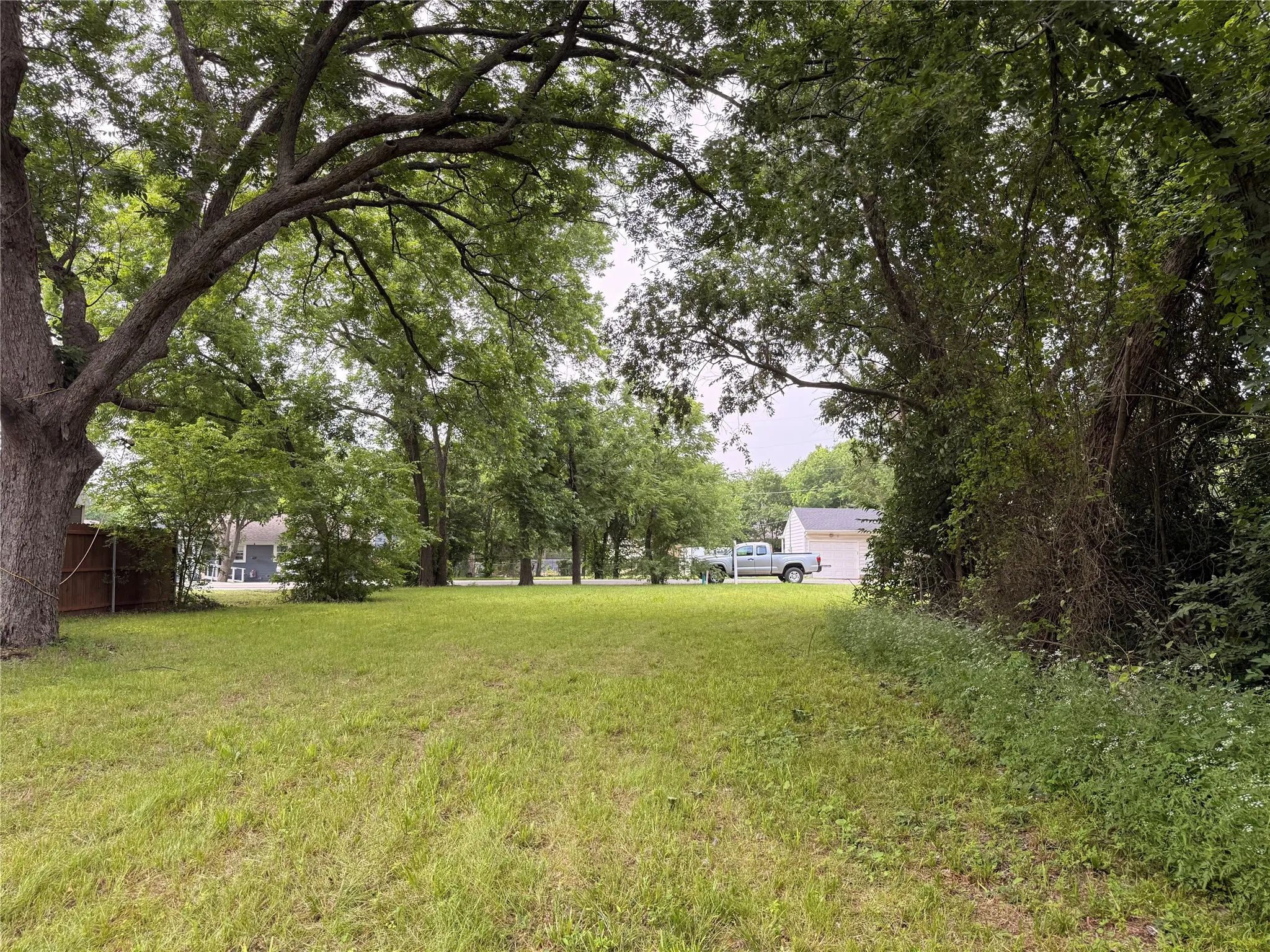View of lot from center facing frontage.