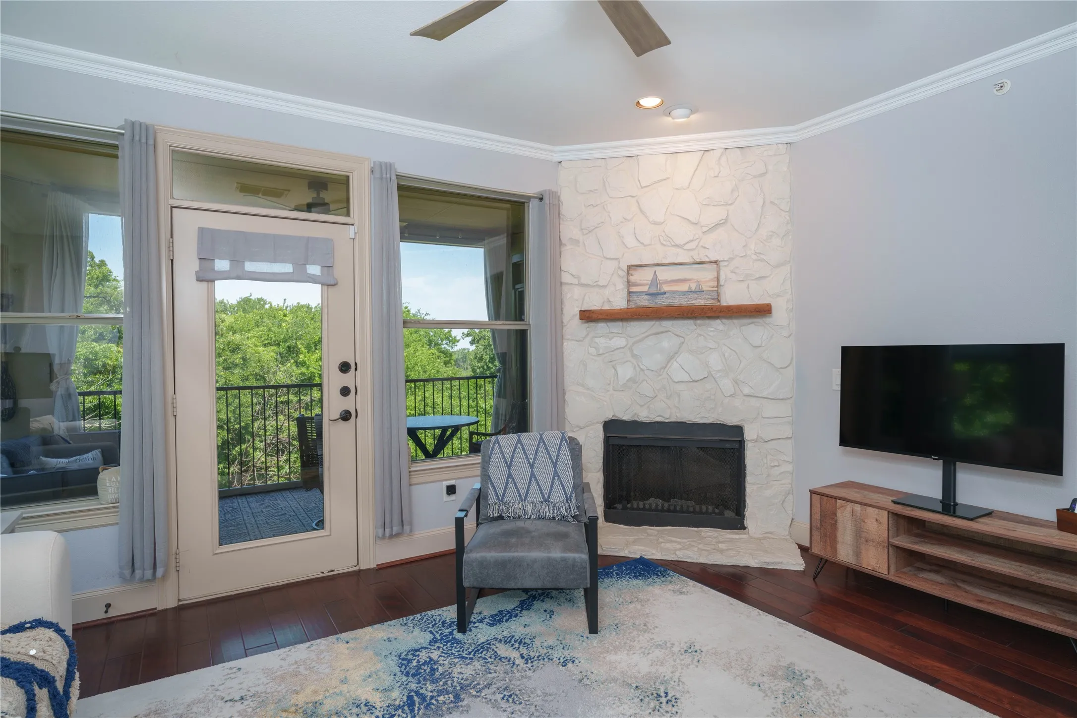 Living Room with Fireplace