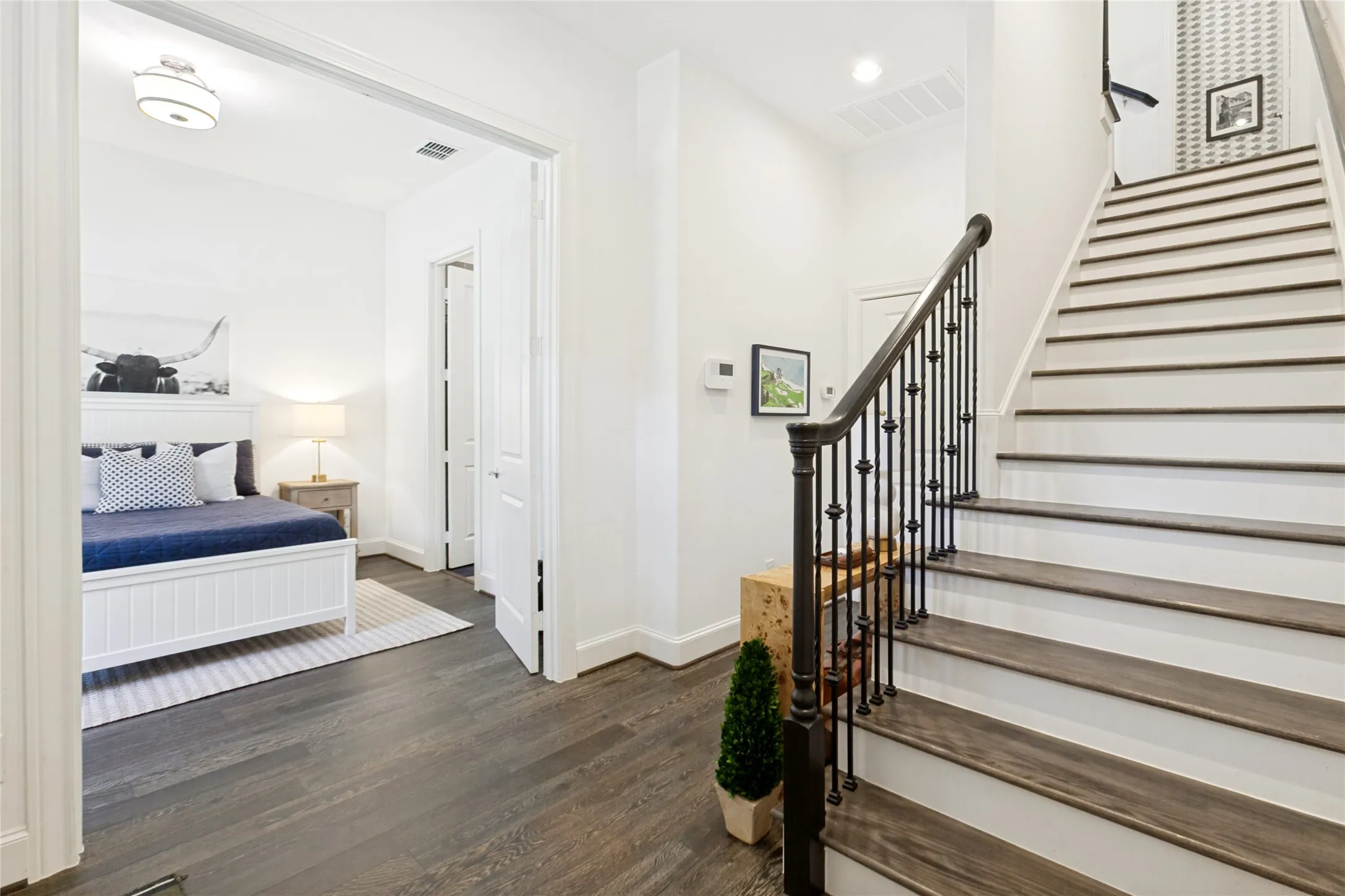 Half bath at top of the stairs