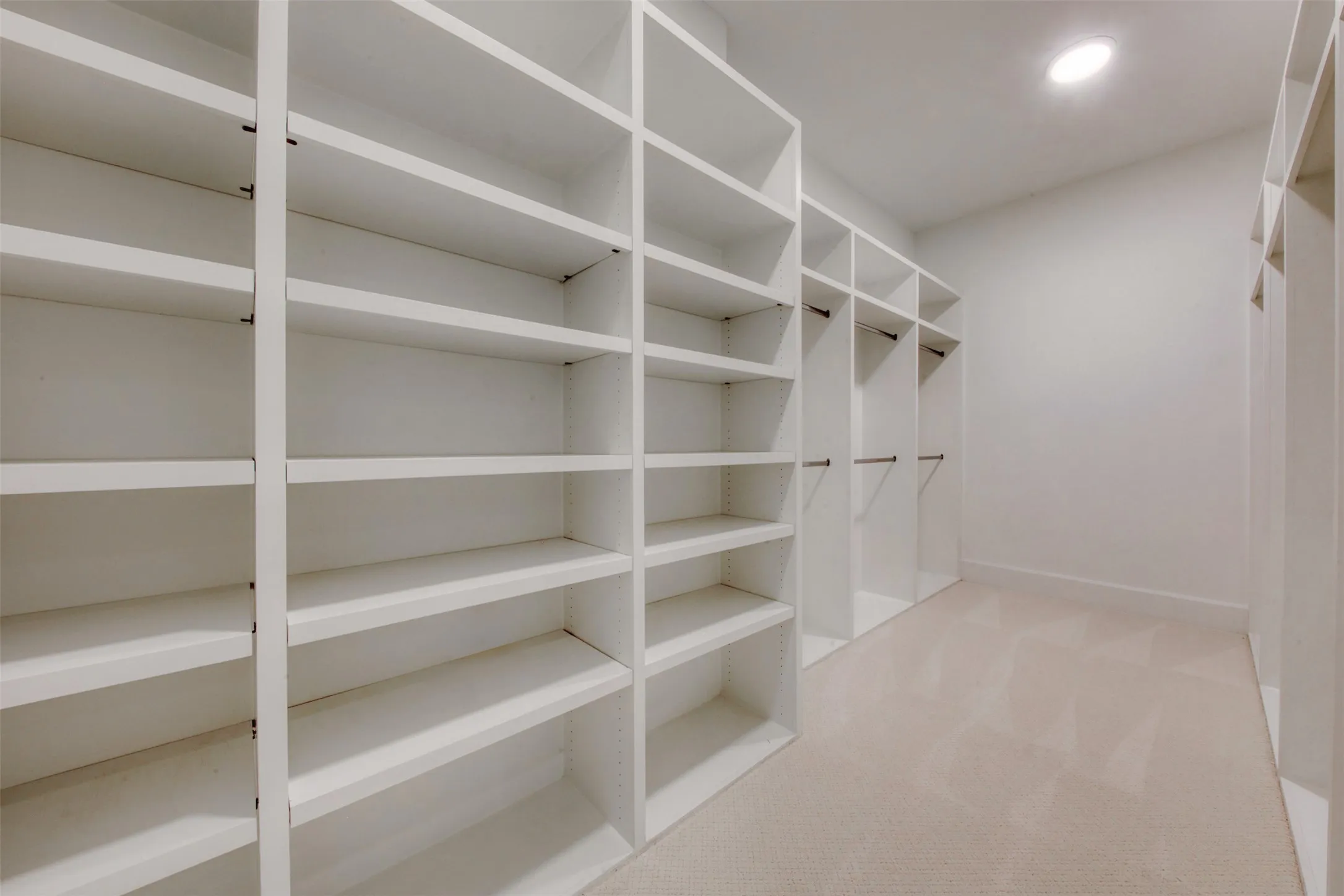 Spacious primary closet