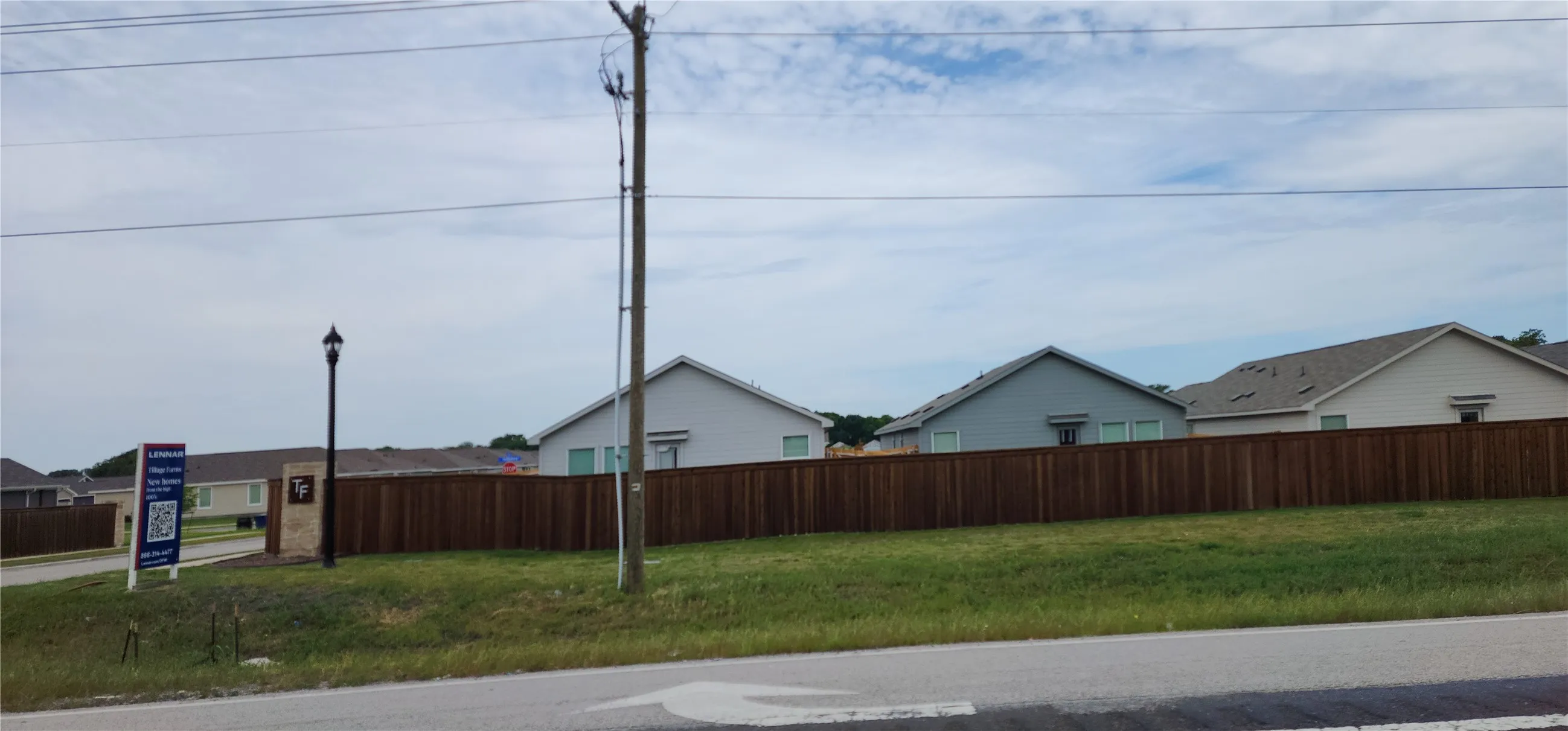 More residential development on FM-982 near the property.