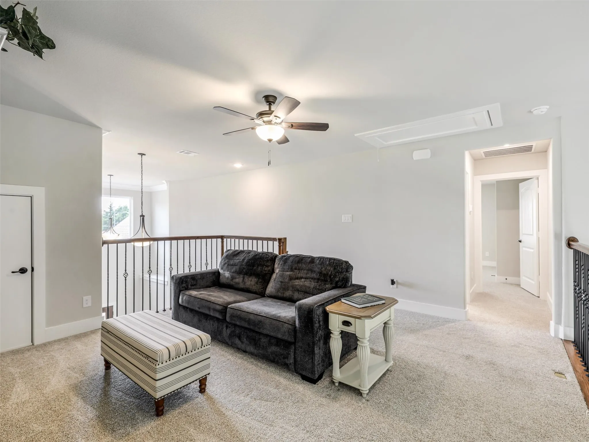 Additional view of the flexible upstairs loft at 544 Majors Road, offering endless possibilities in this 4-bedroom, 3.5-bath Van Alstyne home with full spray foam insulation.