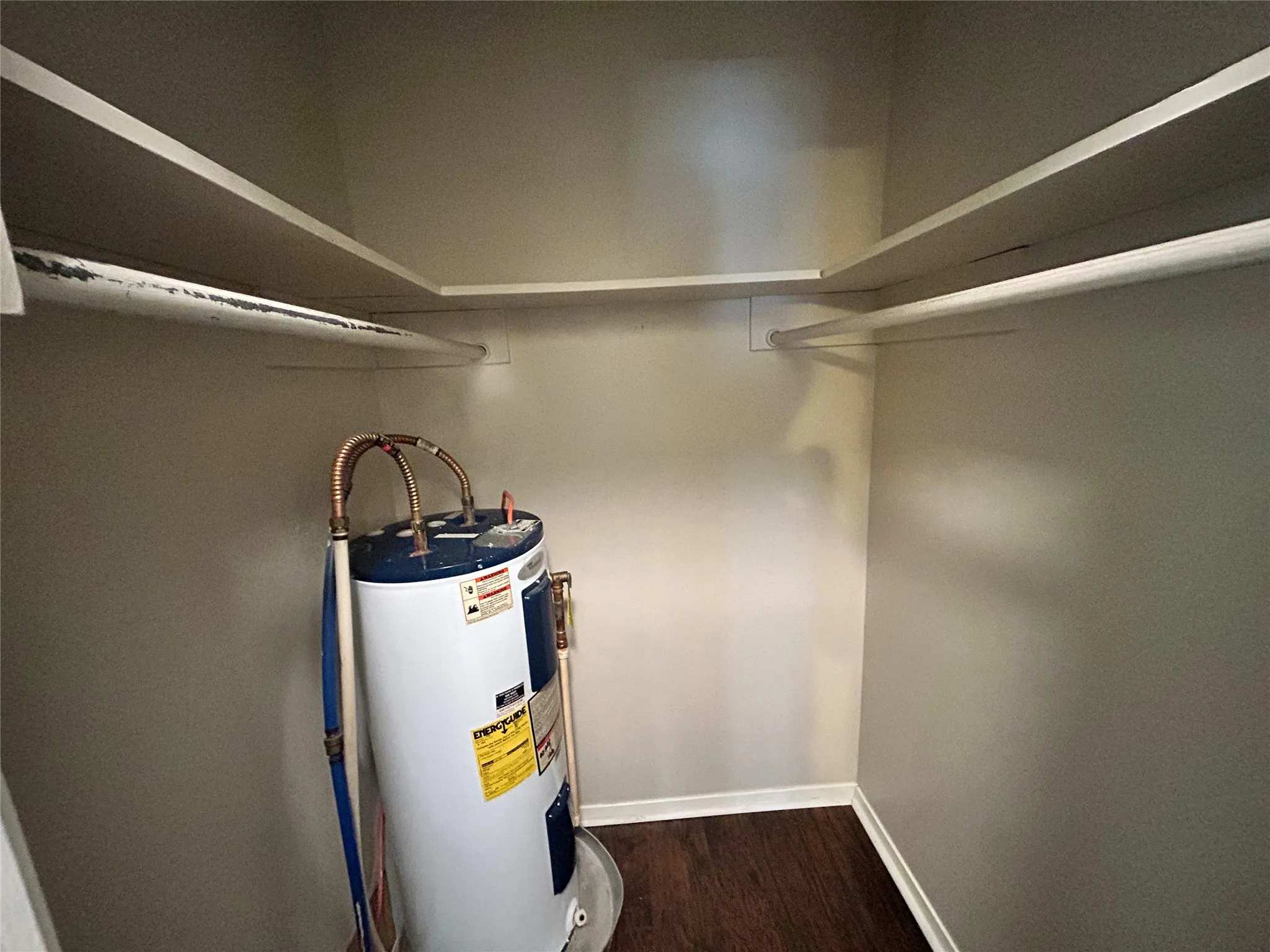 Water heater closet.