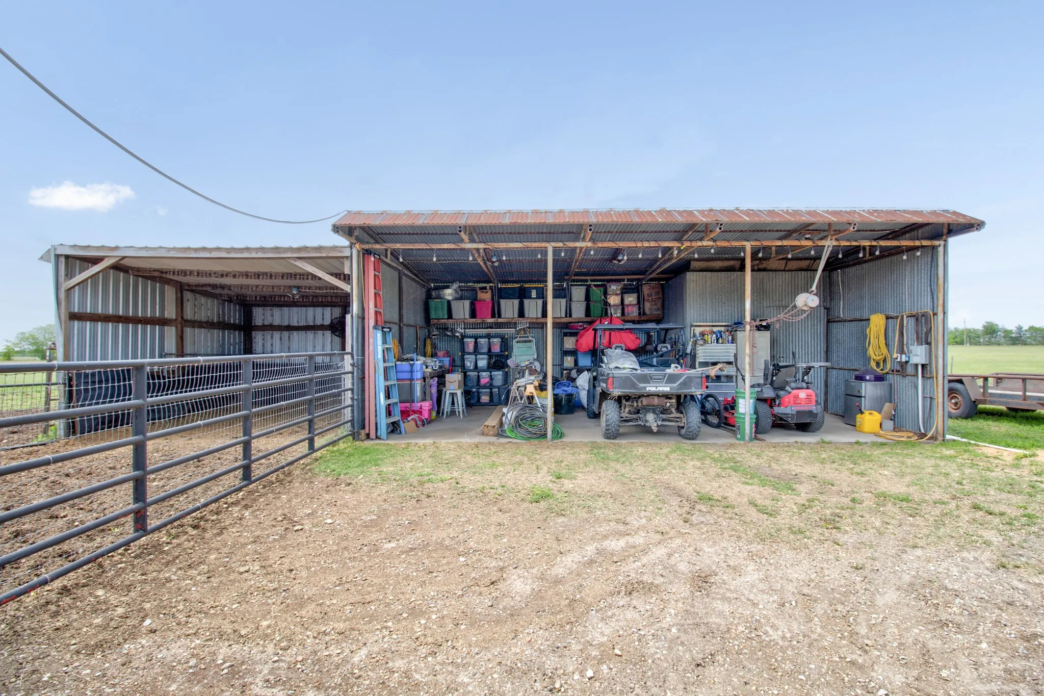Equipment shed, bring all the outdoor toys, ATV, lawnmower, tools, etc.