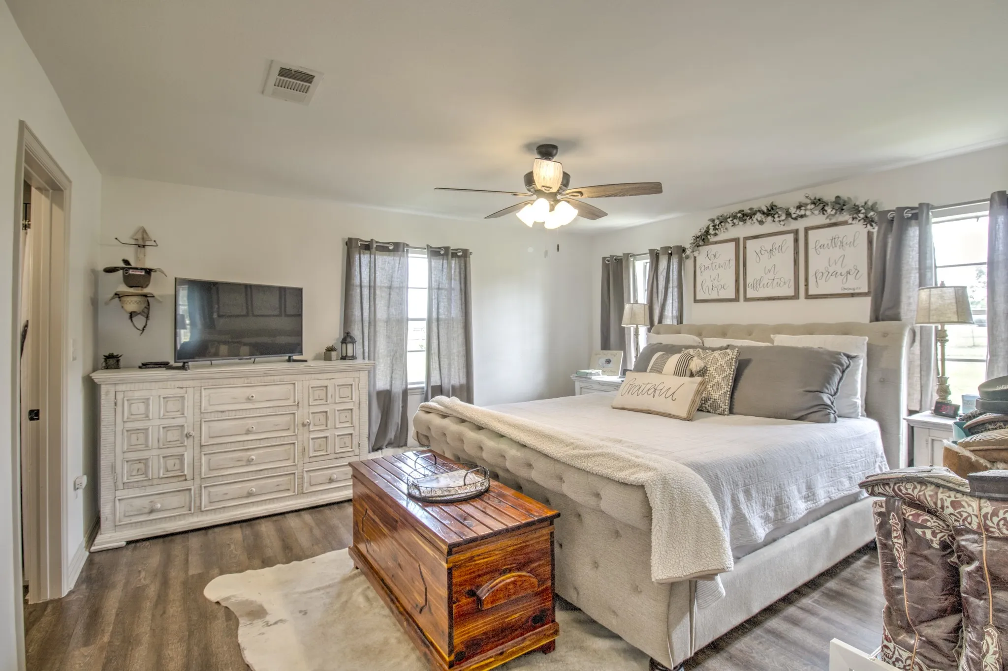 Master Bedroom, with ample natural lighting!