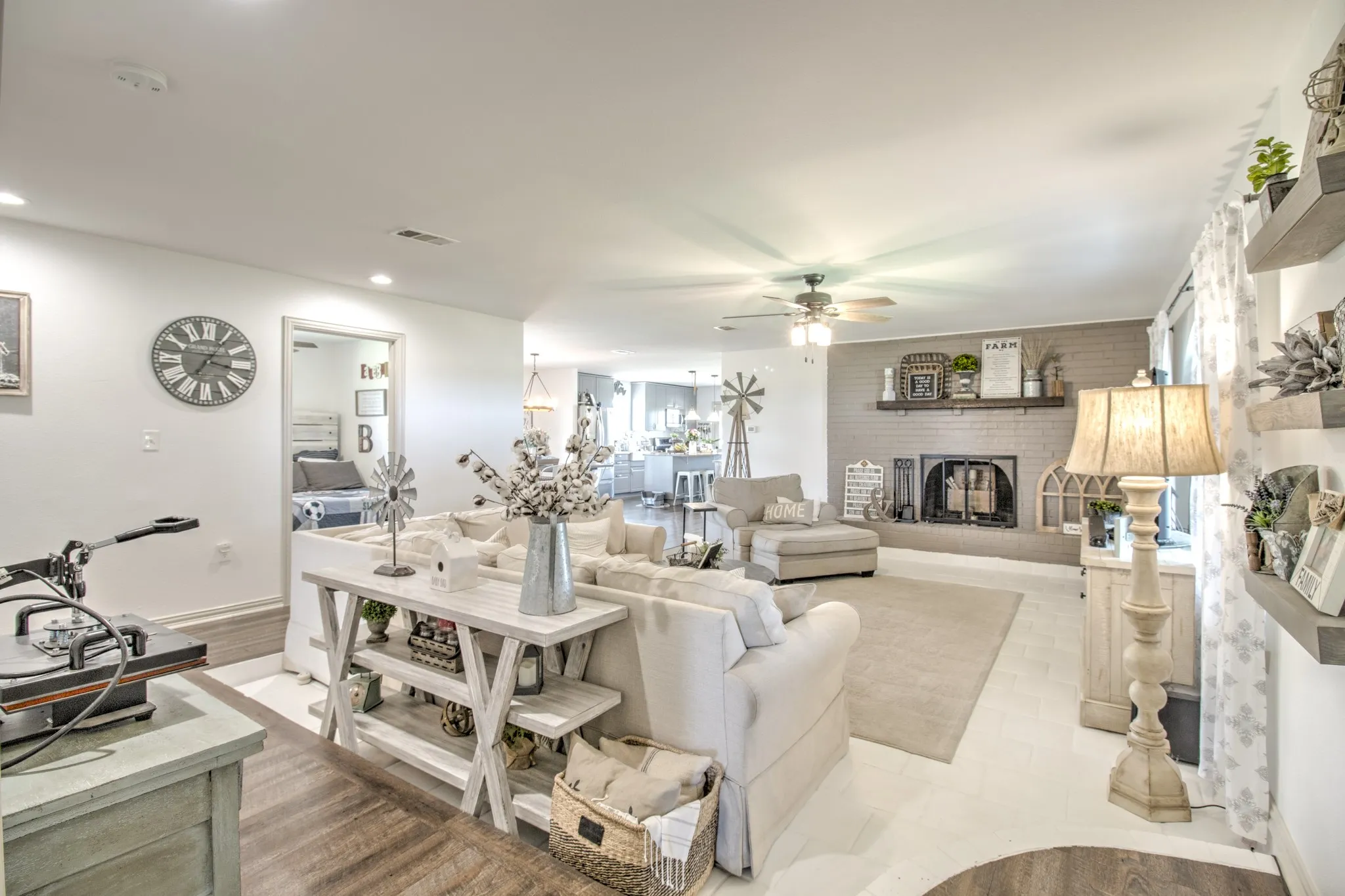 View from living room, with ample space and natural lighting!
