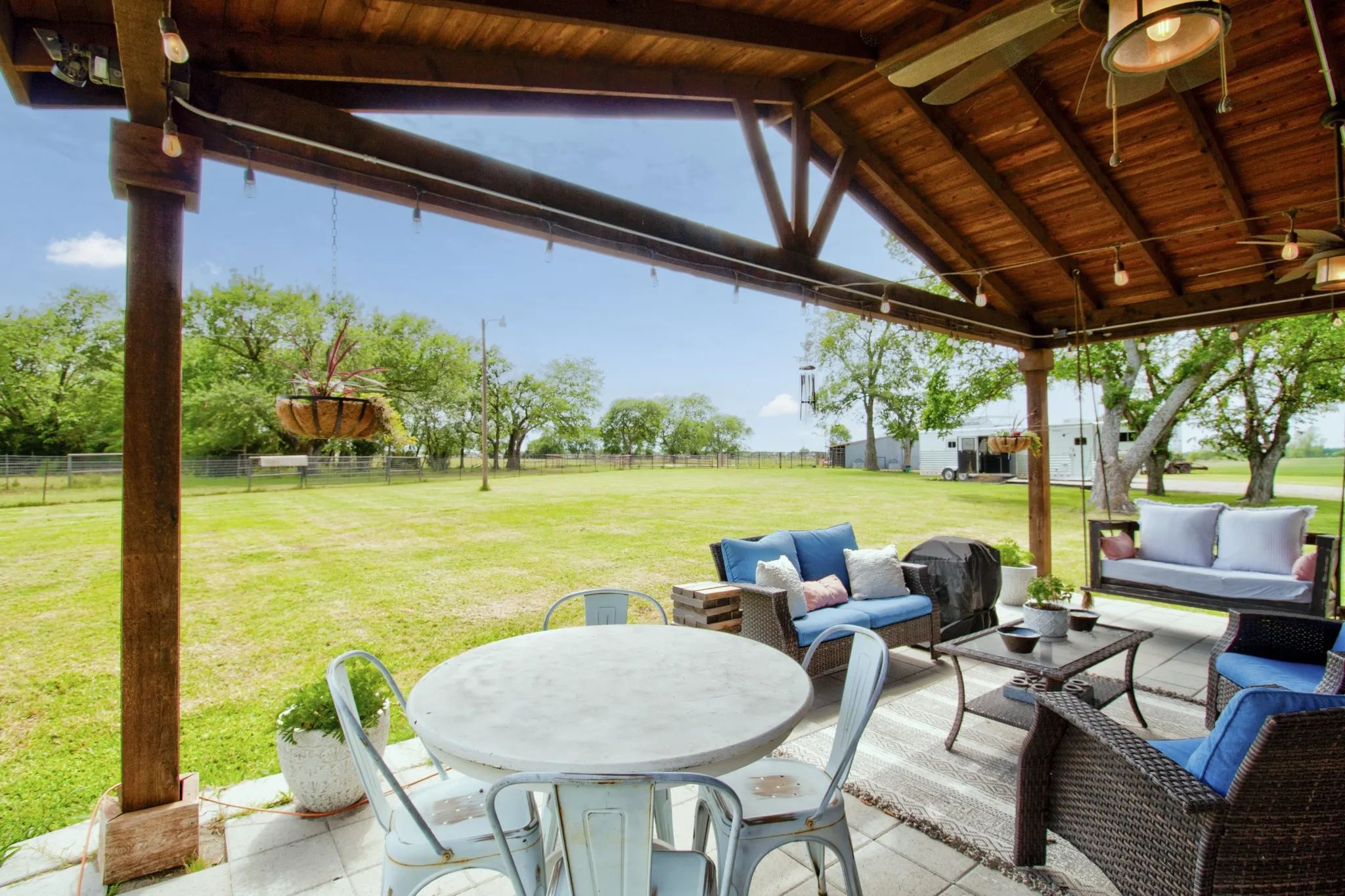 Enjoy evenings relaxing on this beautiful back porch!