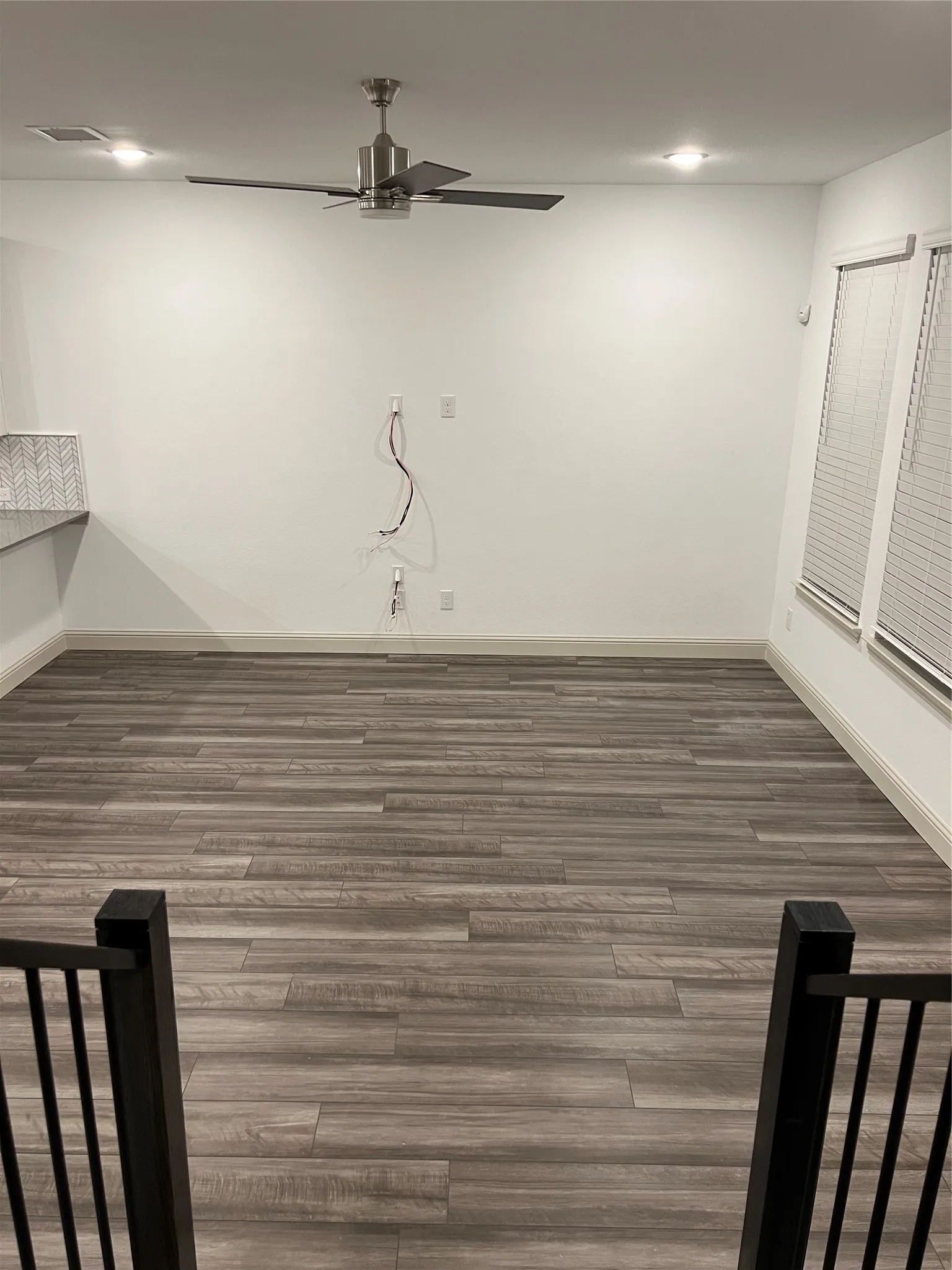 View from stairs