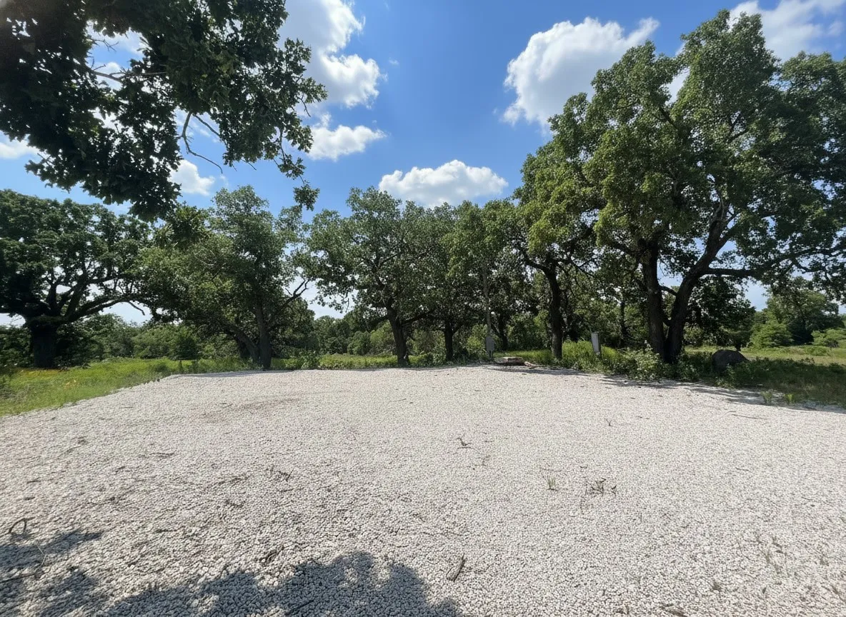 Pad with electrical near pond for RV hookup