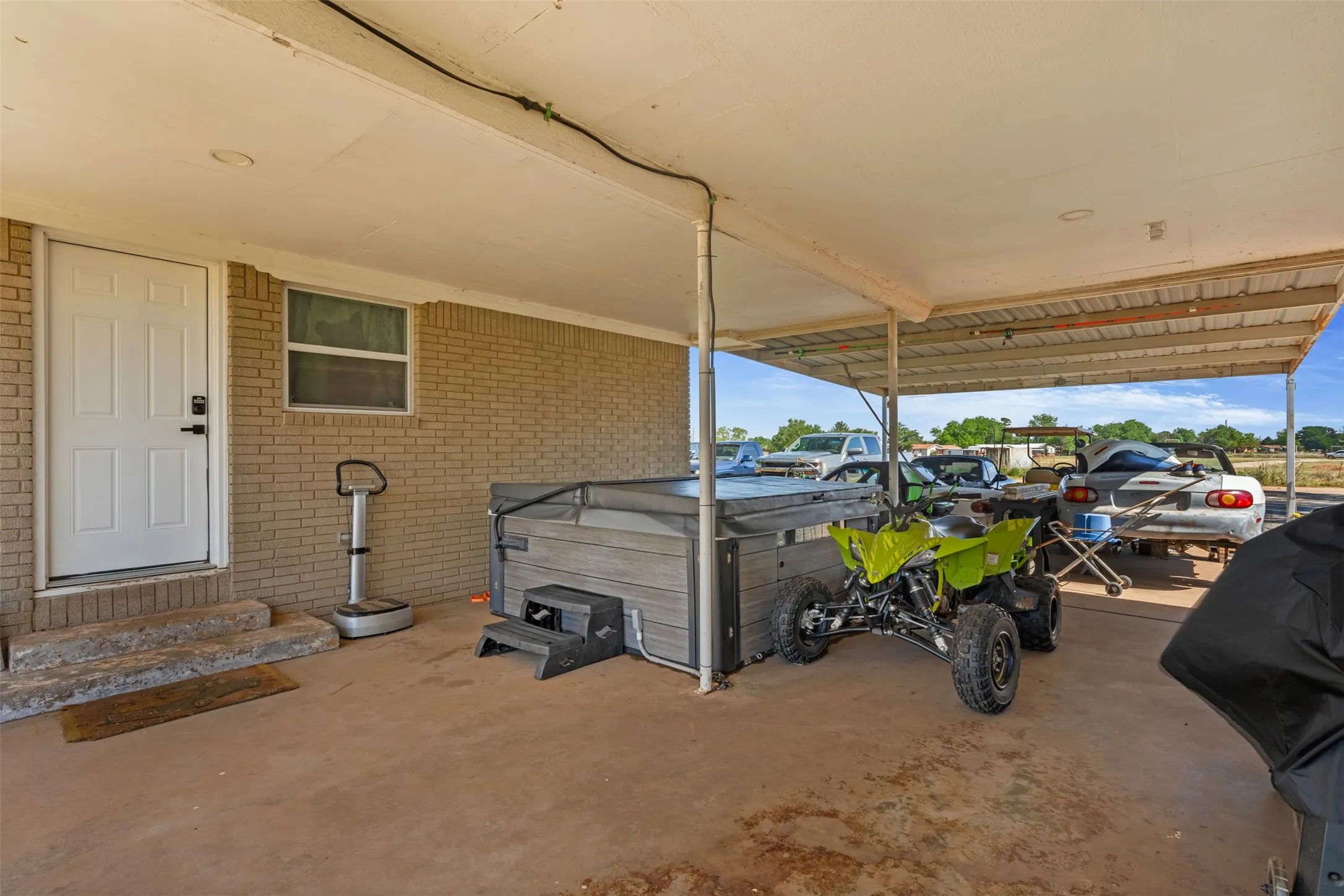 Rear covered area