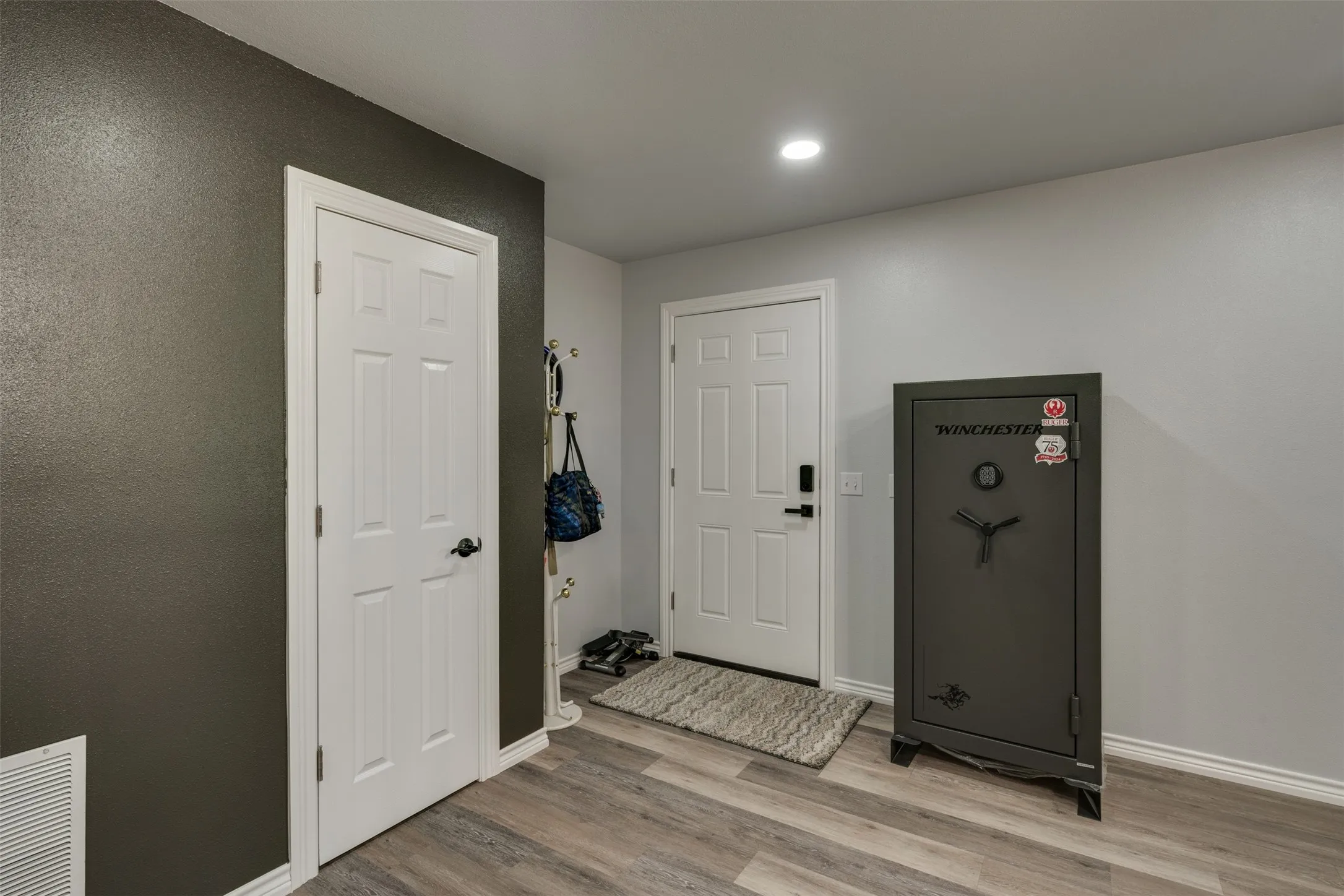 Updated interior with modern farmhouse floors and fresh paint.