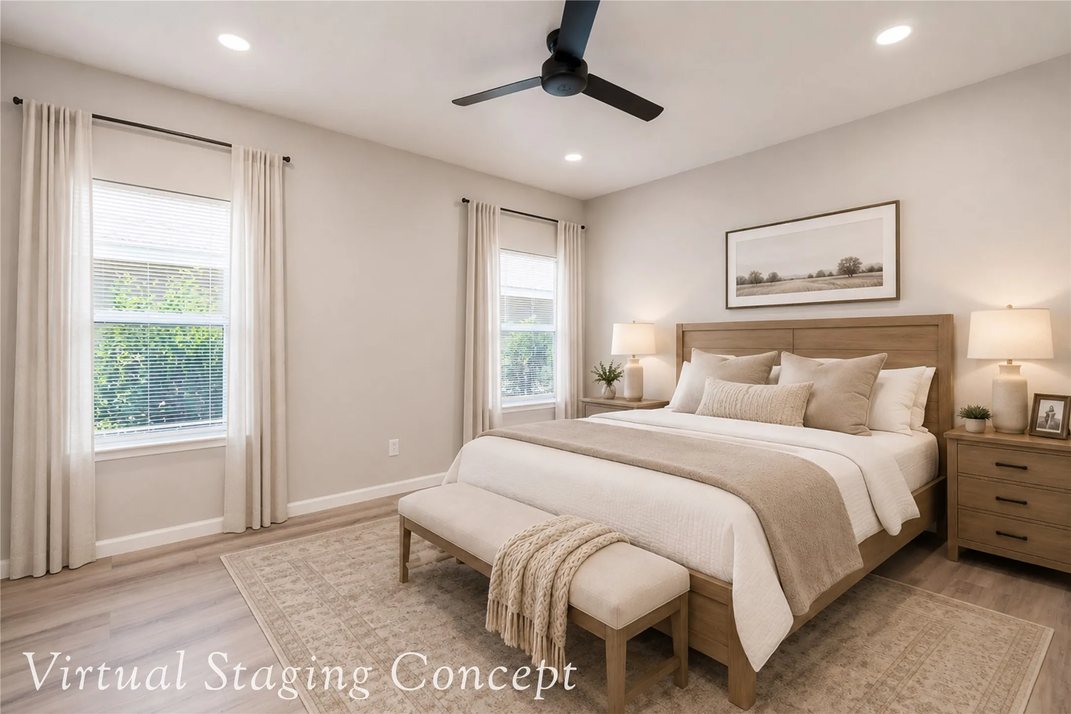 Primary Bedroom - Virtual Staging