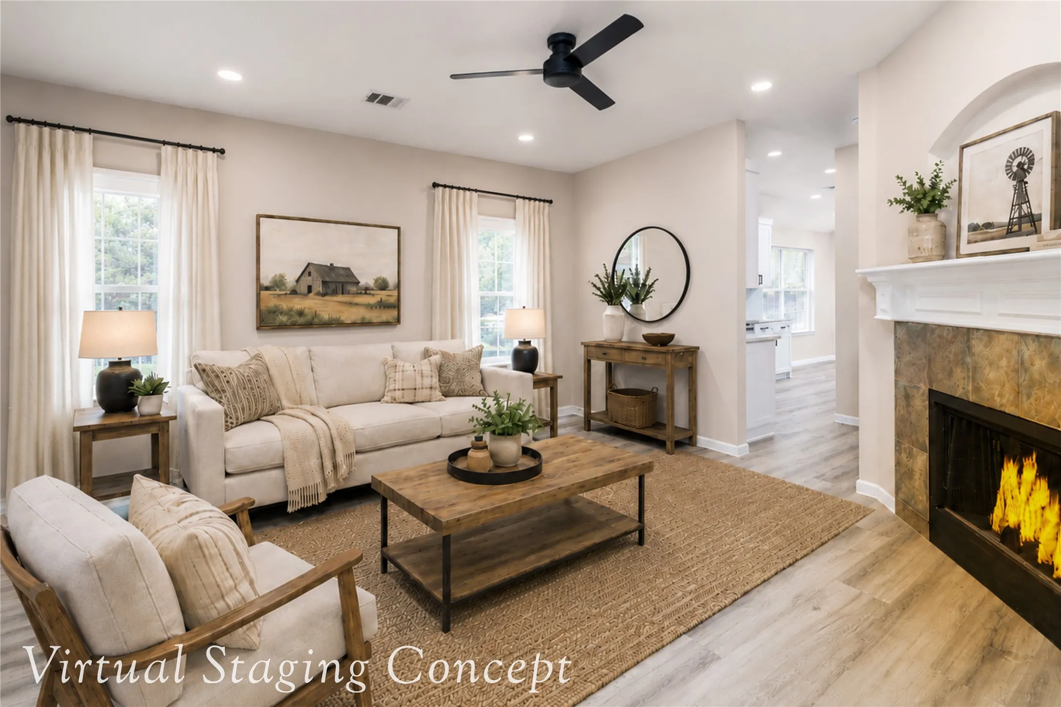 Living Room - Virtual Staging