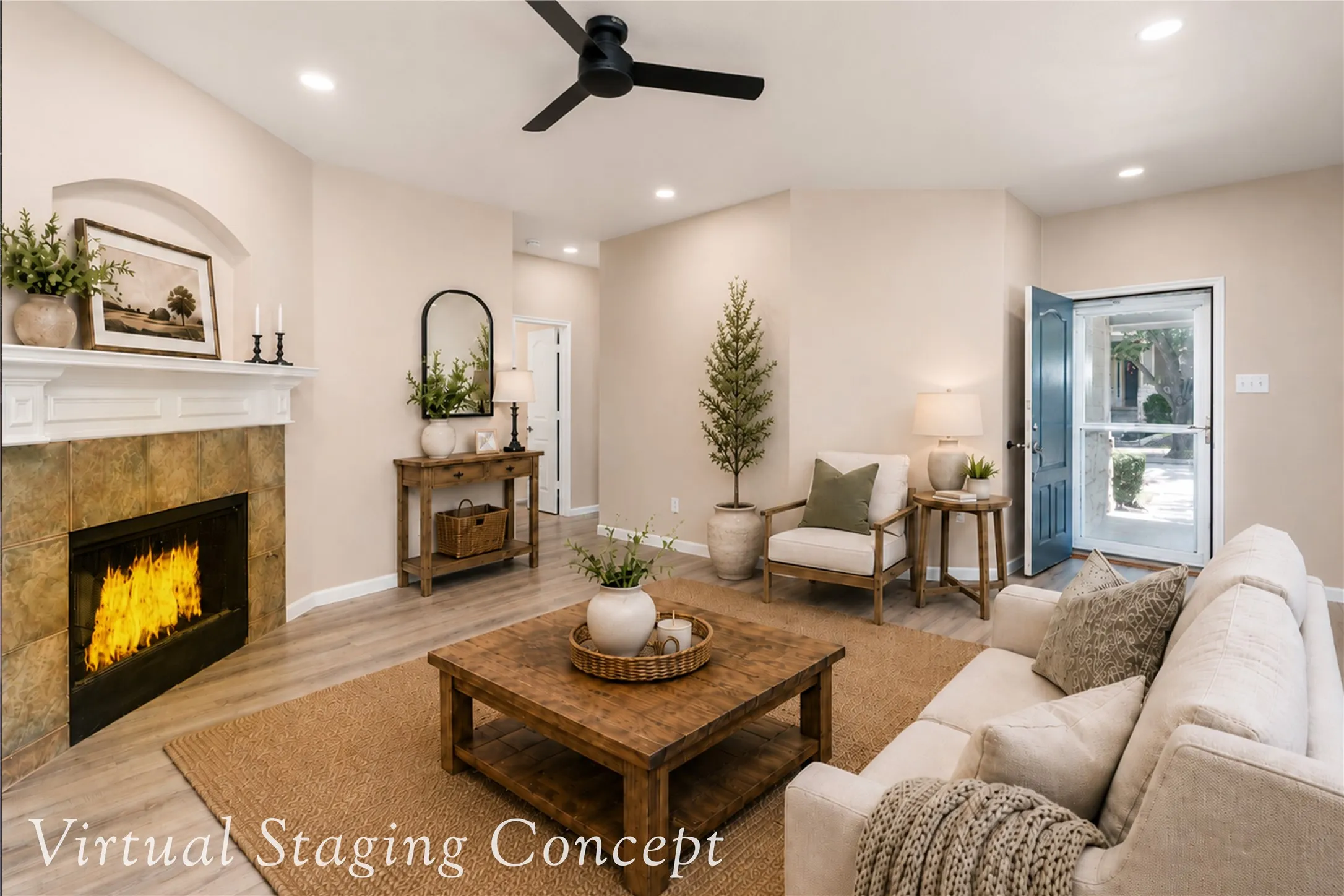 Living Room - Virtual Staging