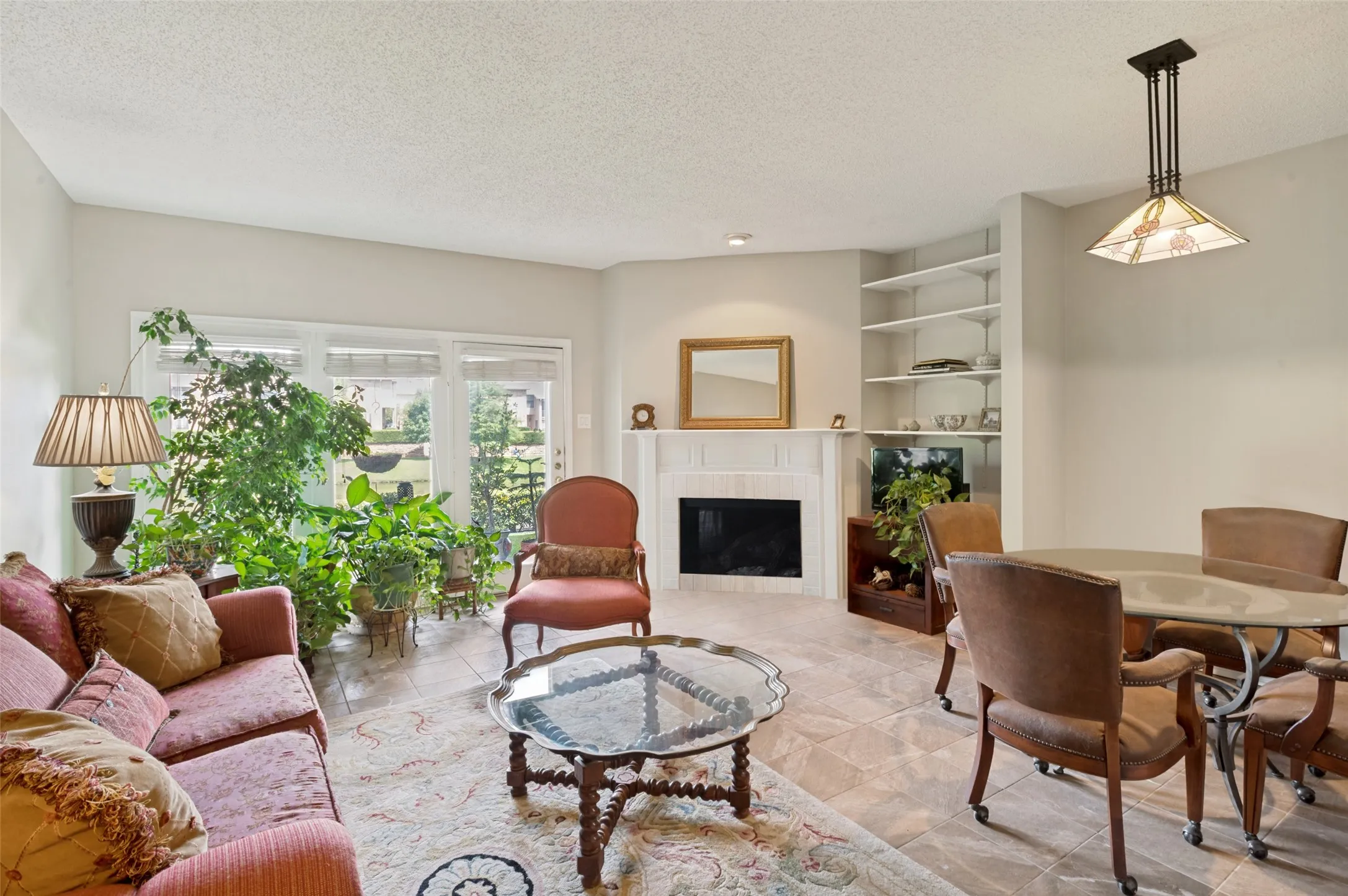 View of the living and dining room