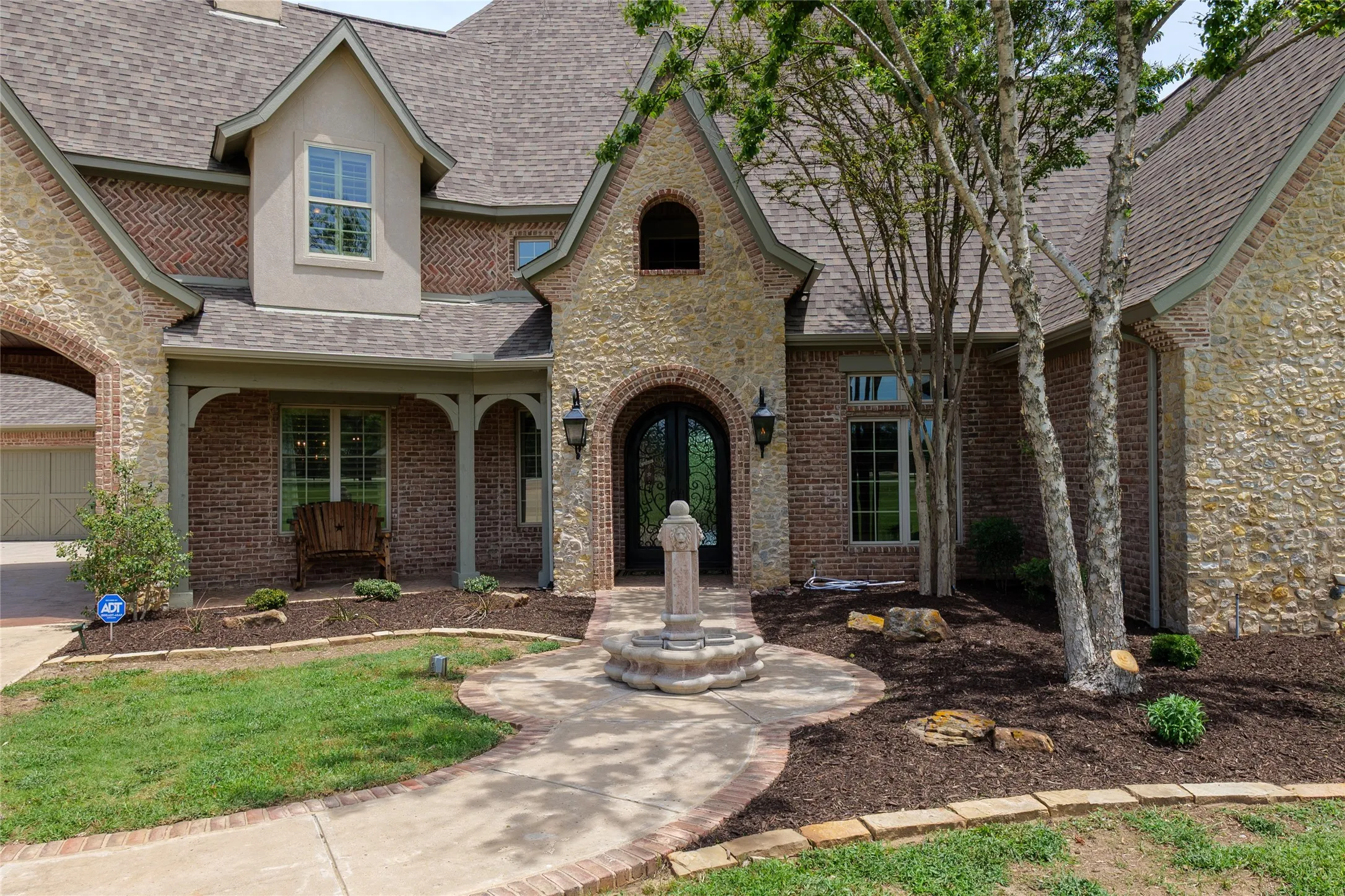 Close up view as you walk up to the front entry.