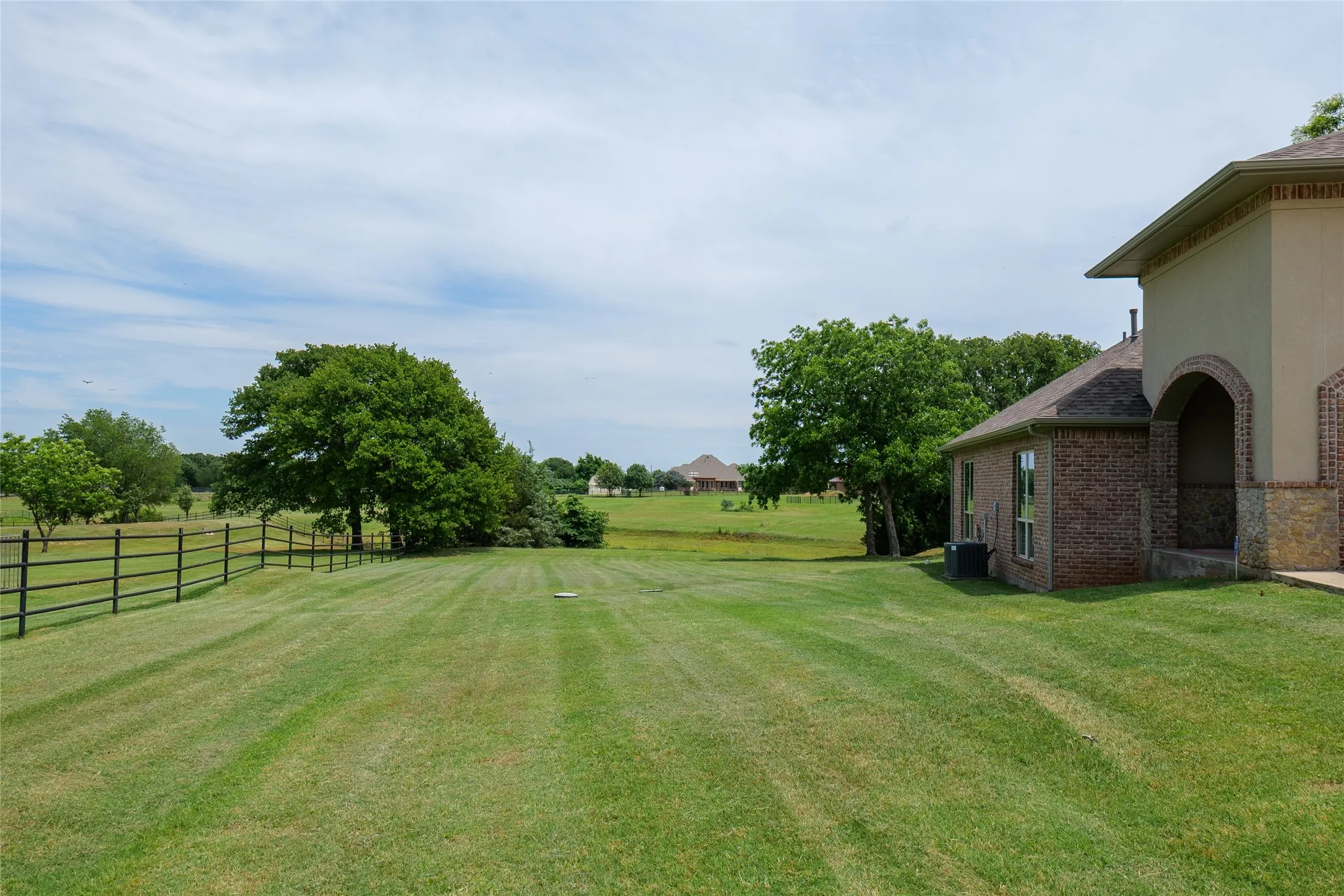 Side view of the home